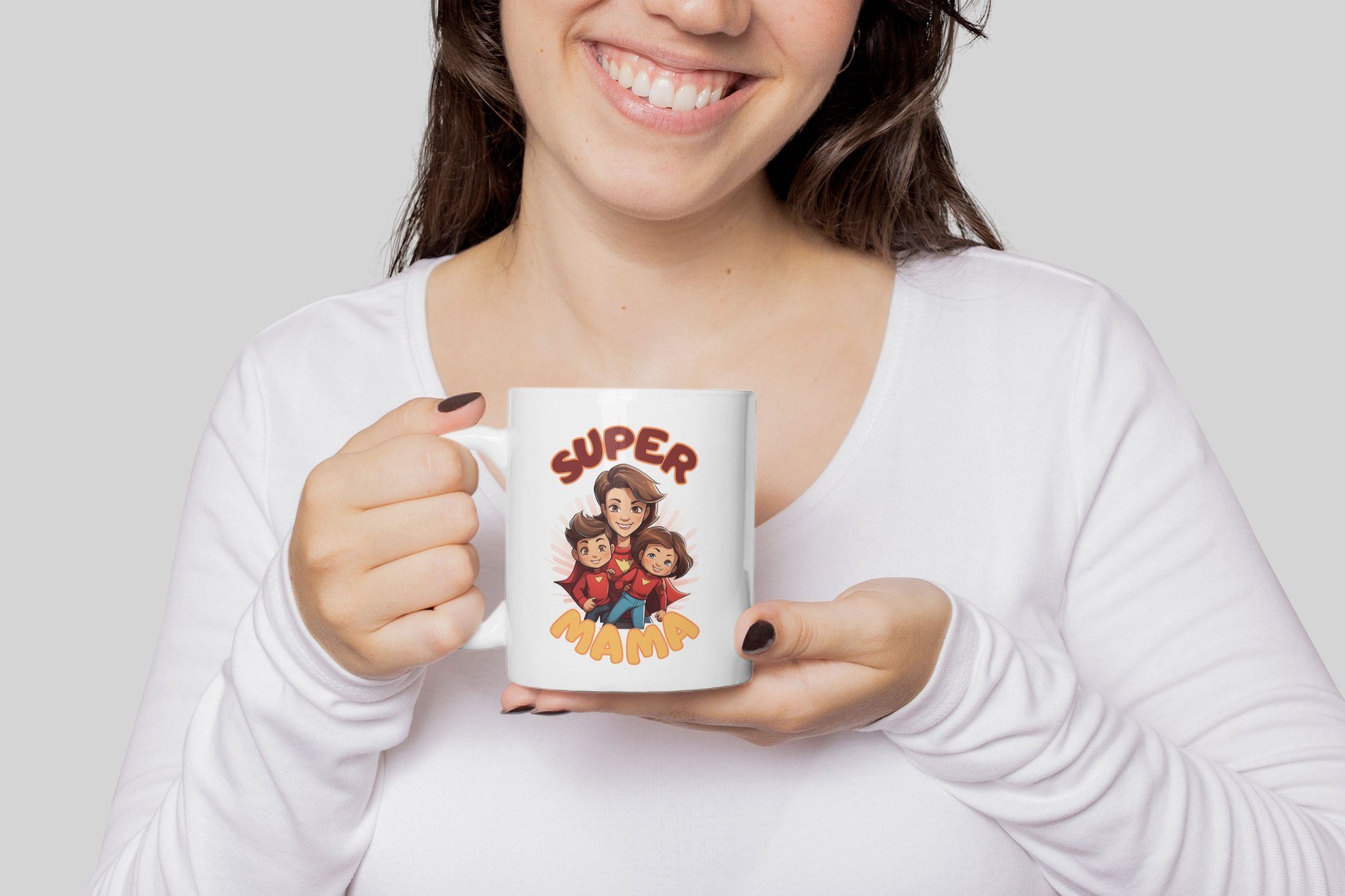 MAMA Geschenk, Super WS-Trend Teetasse Geschenkidee Tasse Kaffeetasse Keramik
