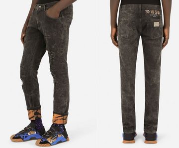 DOLCE & GABBANA 5-Pocket-Jeans DOLCE & GABBANA ny Jeans Tiger Stretch Slim FIt Röhrenjeans Denim