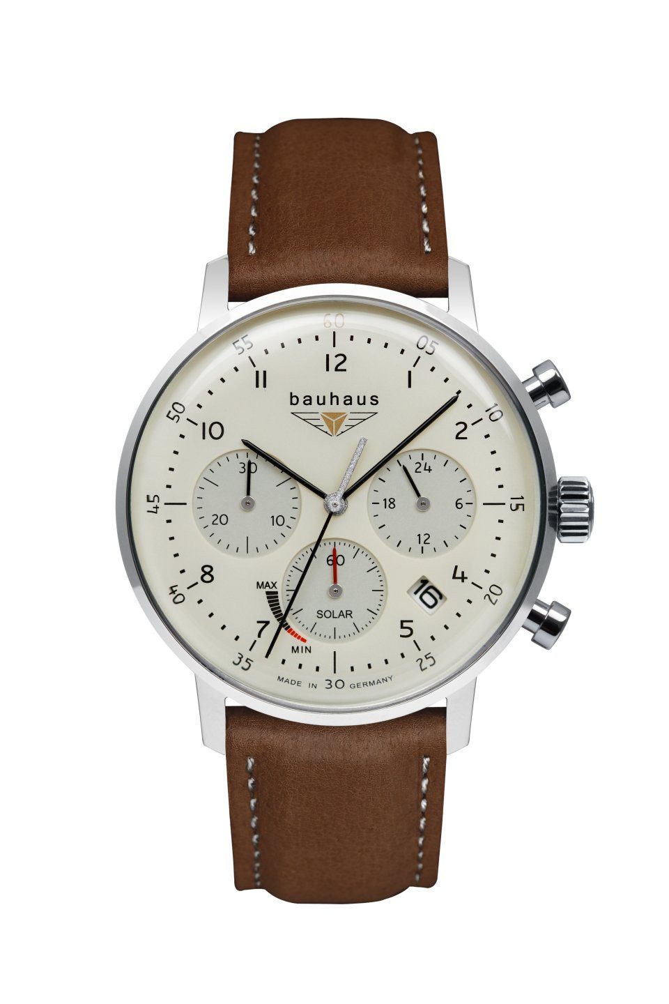 bauhaus Chronograph 2086-5, Armbanduhr, Herrenuhr,Solar,Stoppfunktion,Made günstig online kaufen