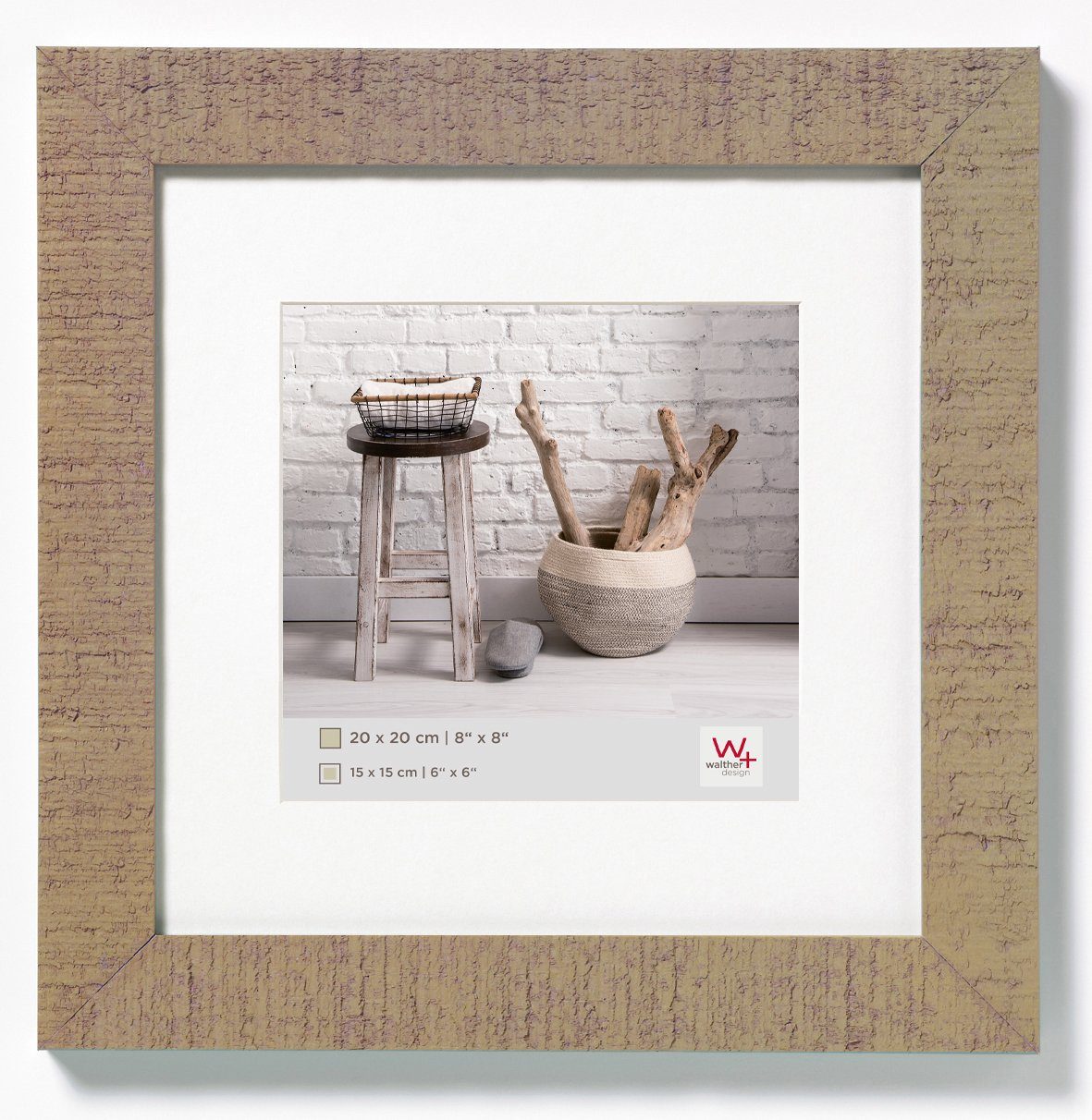 Walther Design Bilderrahmen Holzrahmen Home - quadratische Formate (20x20, 30x30 und 40x40 cm)