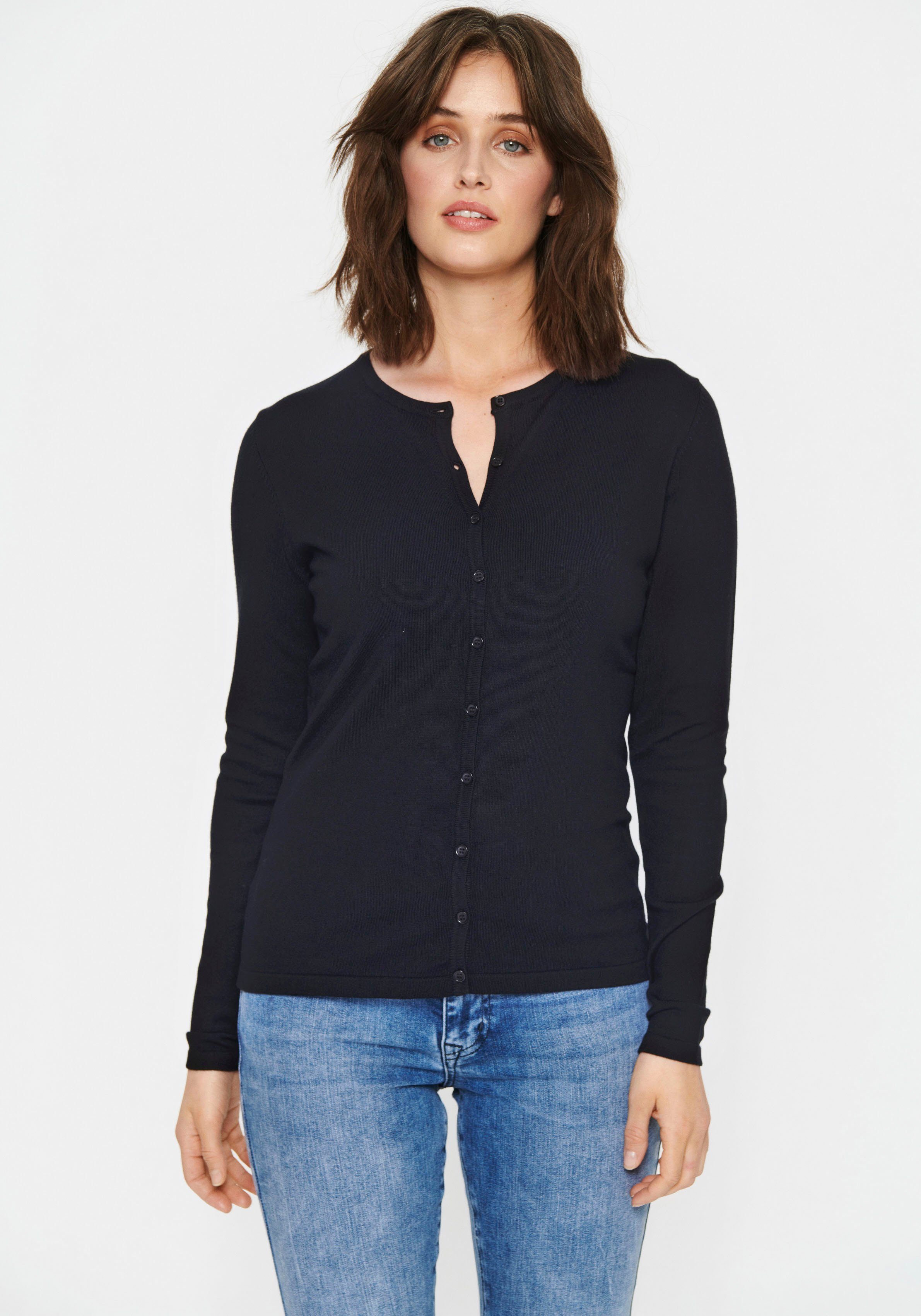 Strickjacke A8661, MilaSZ R-Neck Cardigan