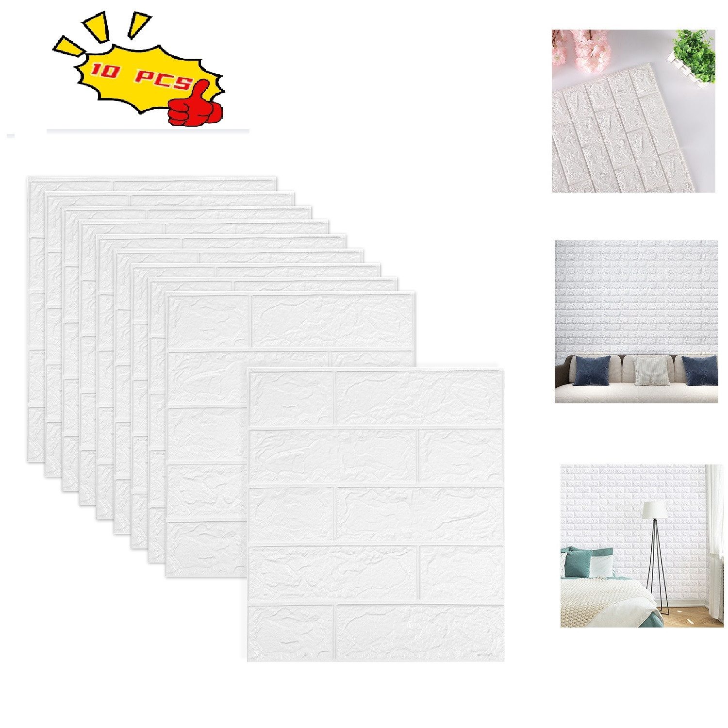 DOPWii Fliesenaufkleber 10PCS 3D Wandpaneele Selbstklebend günstig online kaufen