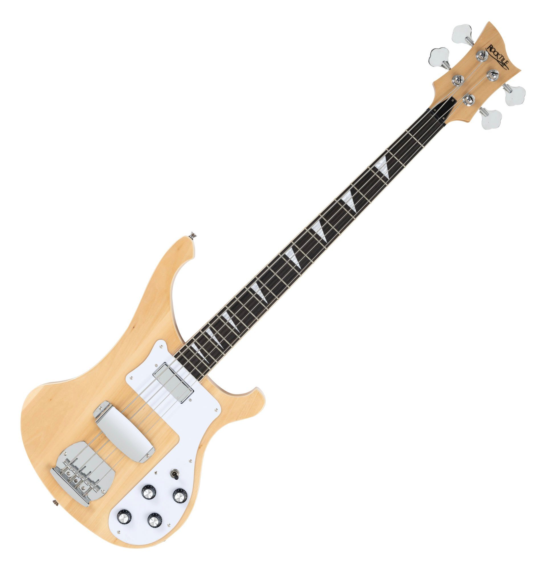 Rocktile E-Bass RB-400N "Lumberjack" Natural, Griffbrett mit Perloid Inlays