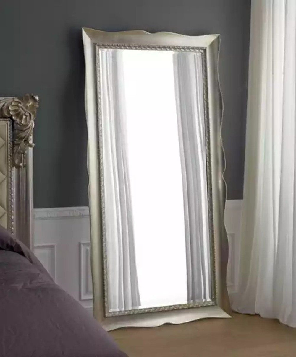JVmoebel Напольное зеркало Eleganter Wandspiegel in Silber für Wohnzimmer und Schlafzimmer (1-St., Напольное зеркало), Made in Europa