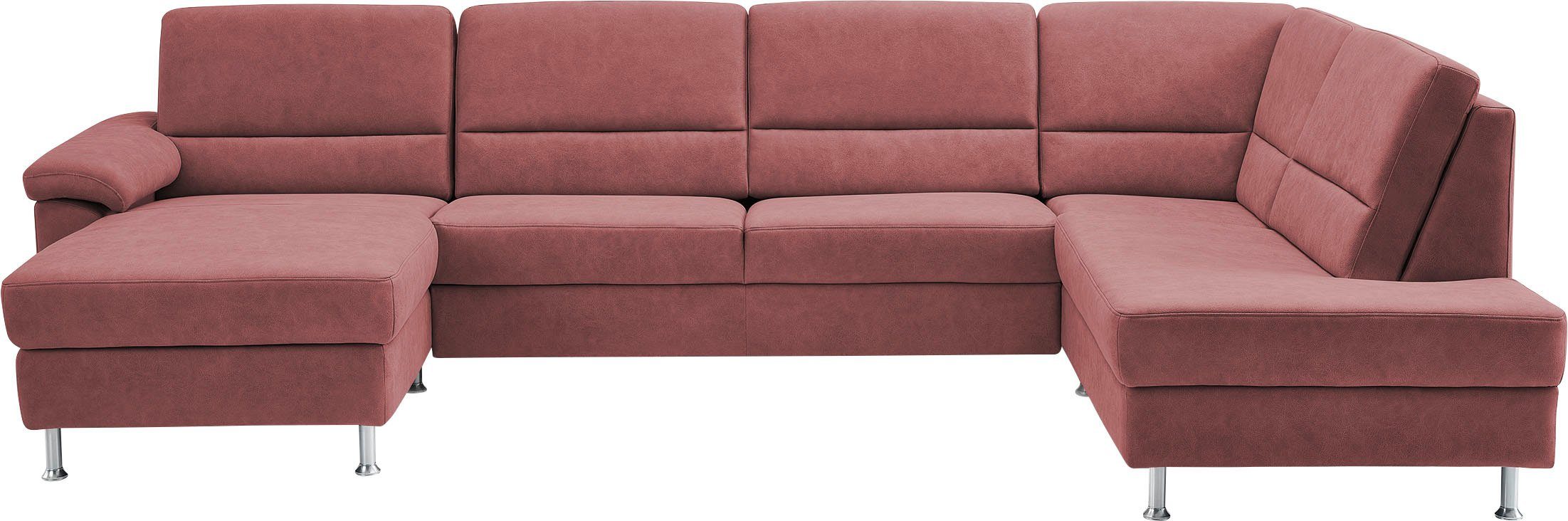 CALIZZA INTERIORS Wohnlandschaft Onyx U-Form, 3 Teile, wahlweise mit Bettfunktion und Bettkasten