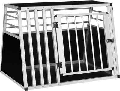 EUGAD Hunde-Transportbox, Alubox Reisebox für mittlere Hunde, B92x H66 x T65 cm