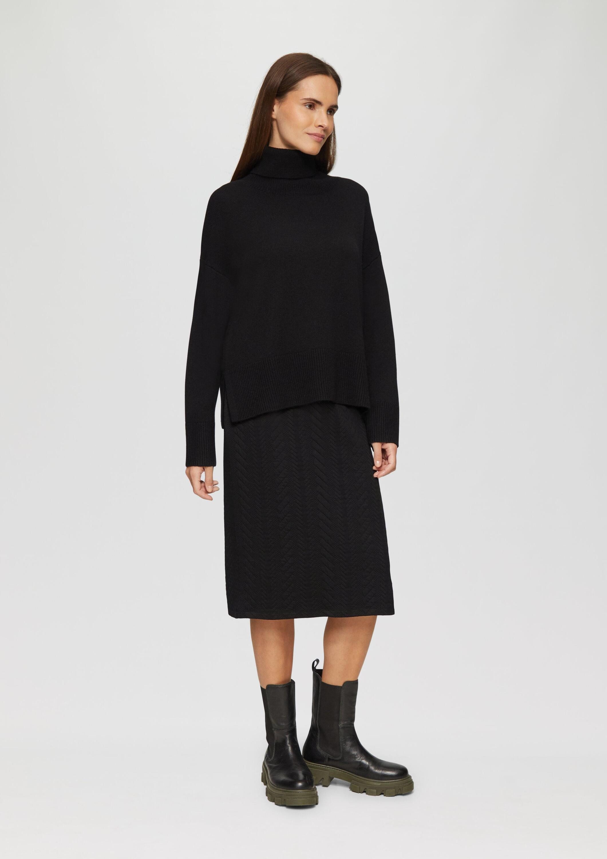 s.Oliver Midirock Rock Strukturierter Jersey-Rock mit seitlichem Schlitz günstig online kaufen