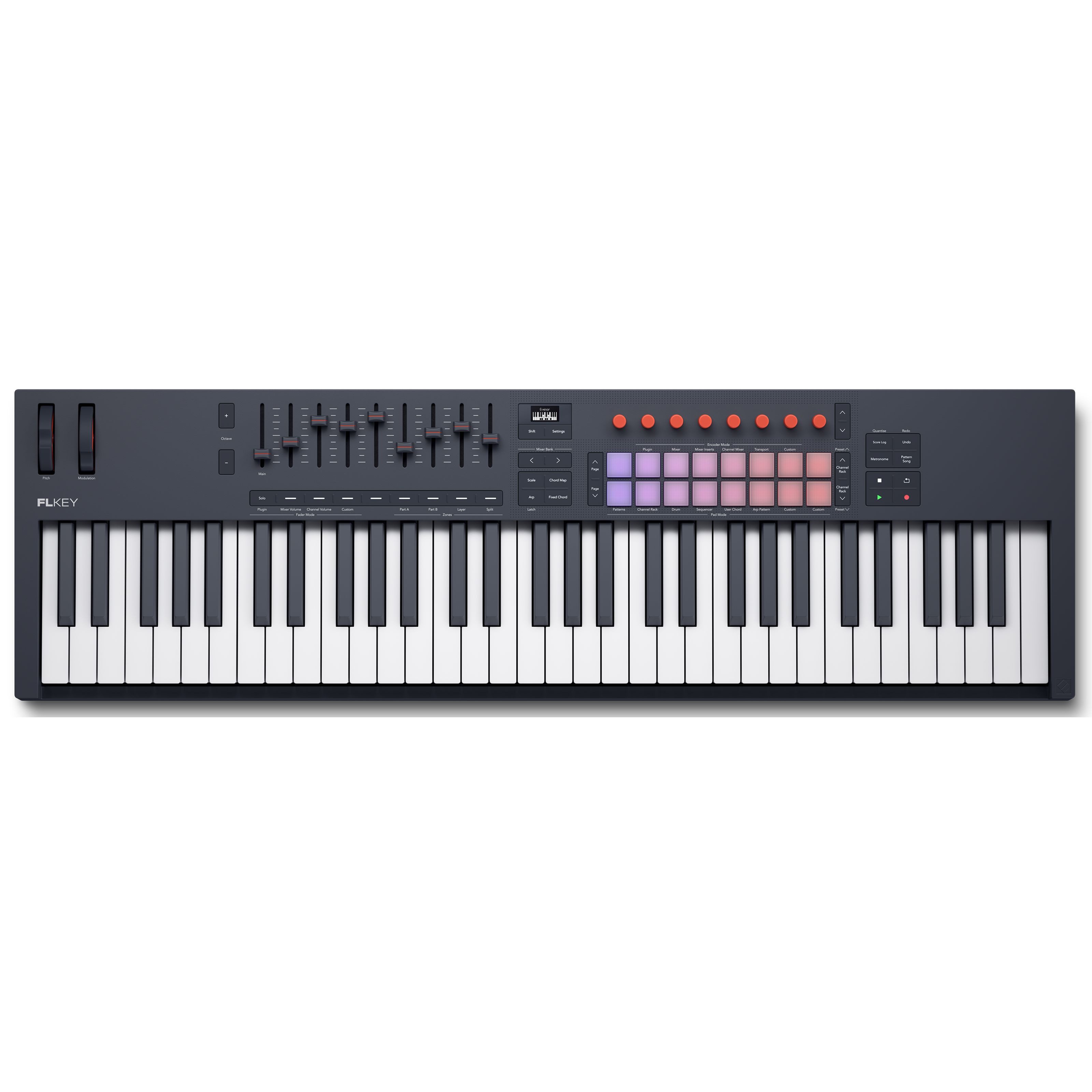 Novation Masterkeyboard (Masterkeyboards, MIDI-Keyboard 61), FLkey 2 61 - Midi Keyboard
