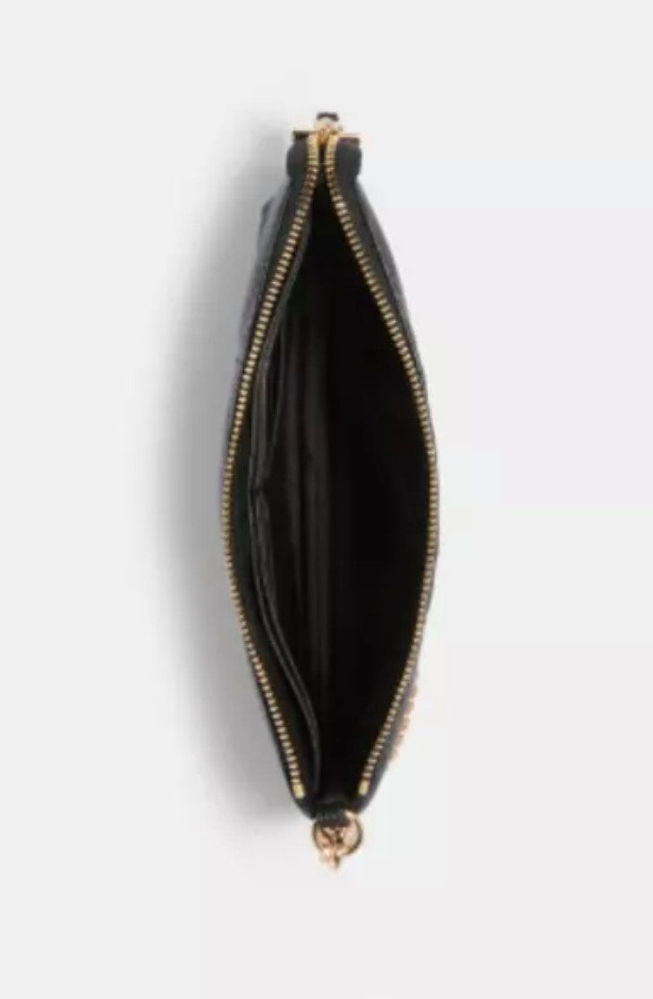 COACH Clutch Wristlet Leather Bag Handbag, 8 practical card slots for organization