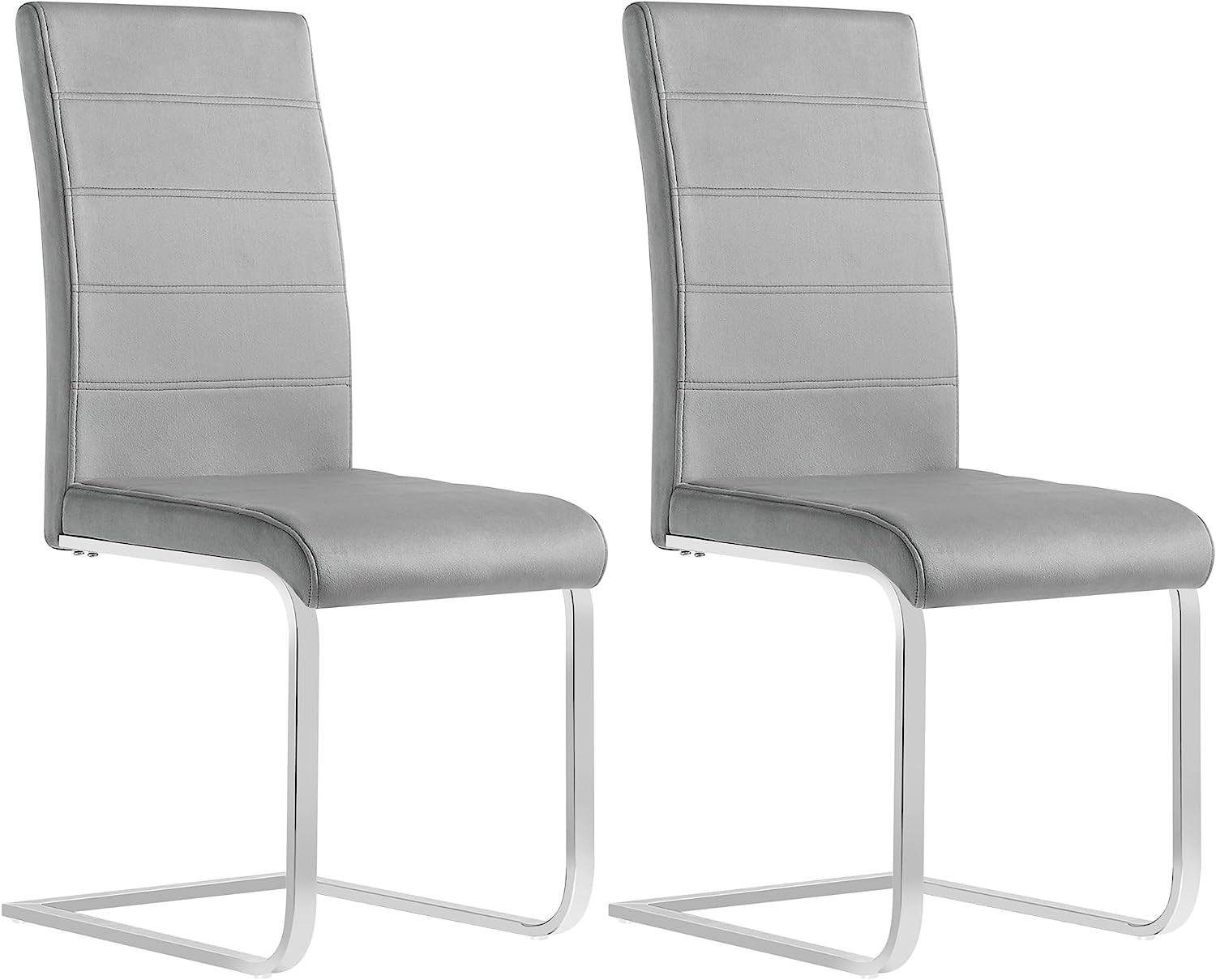 Woltu Freischwinger (Set, 2 St), mit hoher Rückenlehne Samtbezug bis 120kg günstig online kaufen