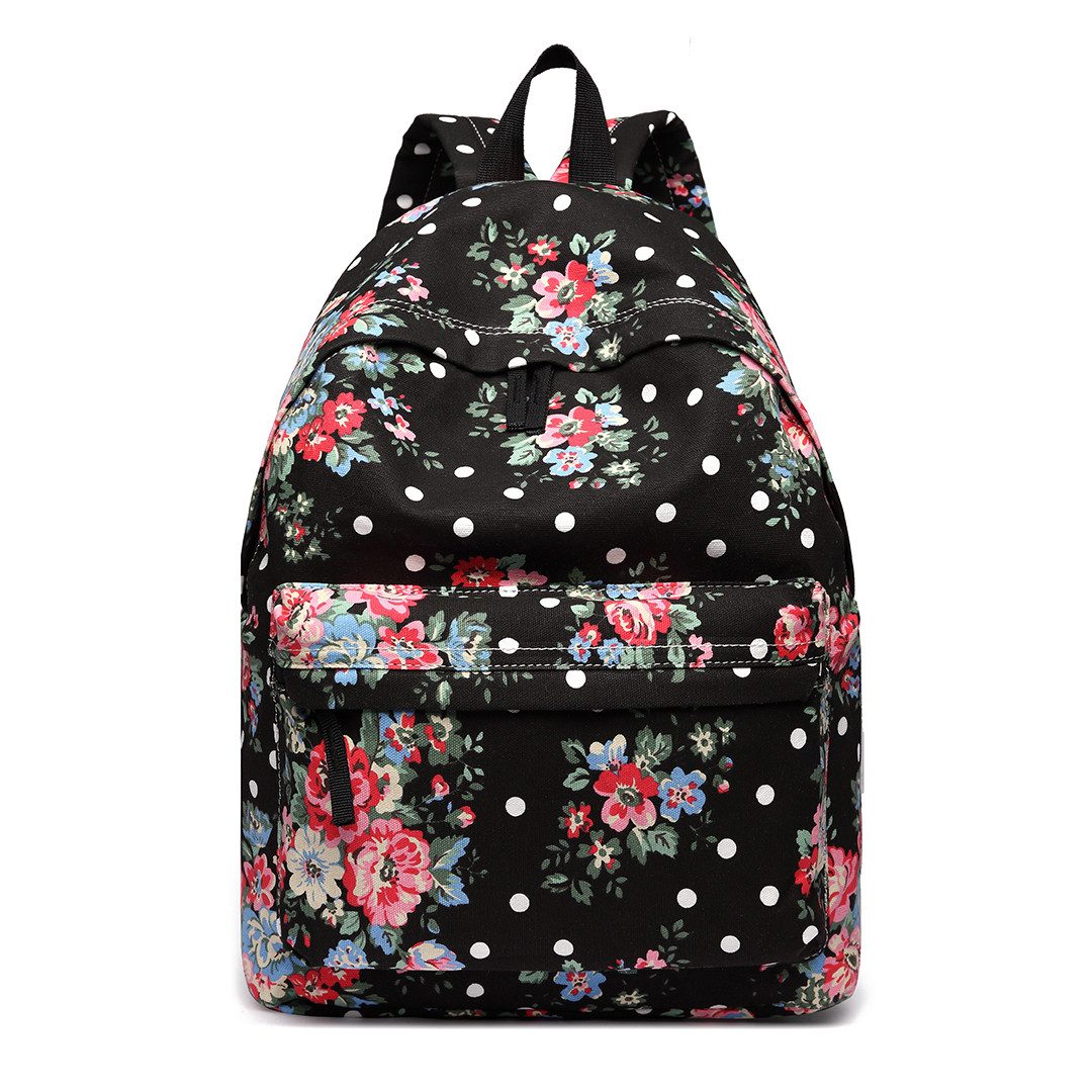 Schulrucksack Schultasche Mädchen Teenager Damen Vintage Canvas Rucksack