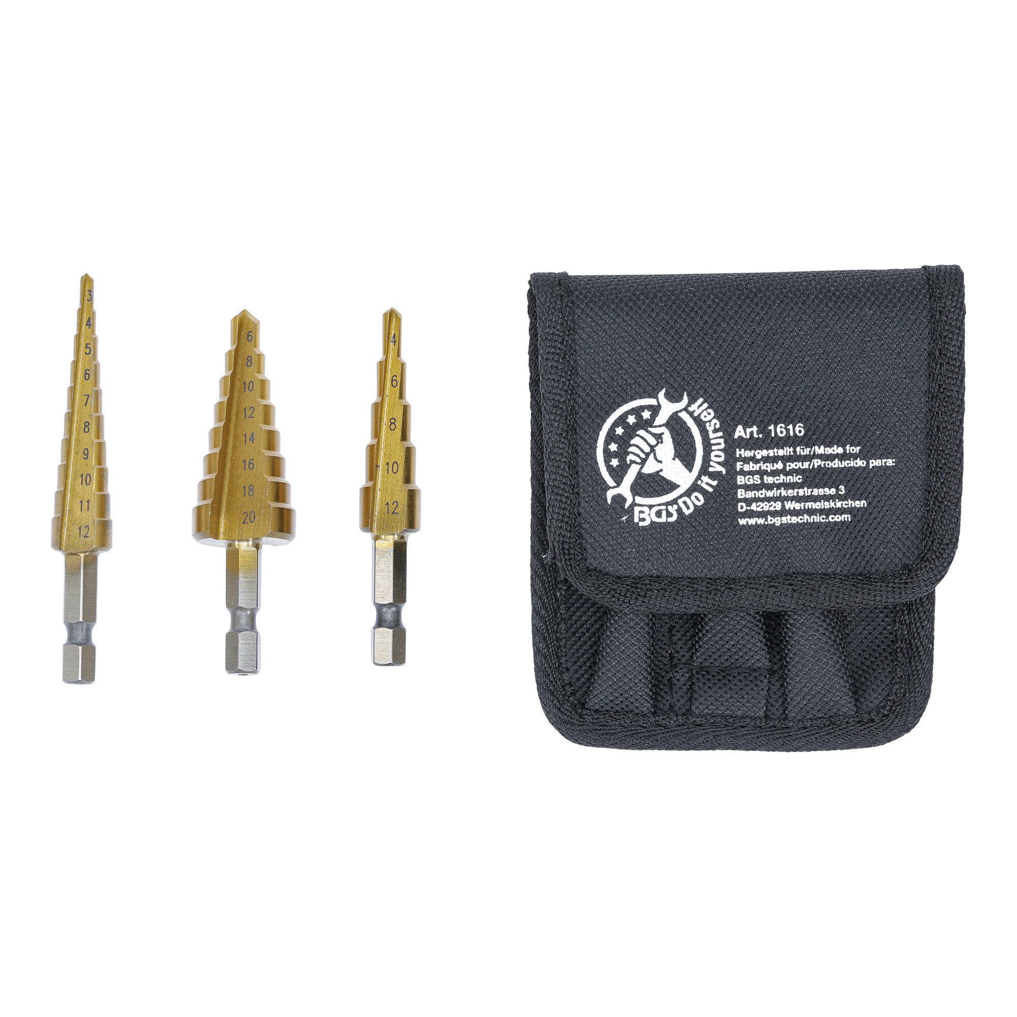 BGS Universalbohrer BGS Do it yourself HSS-Stufenbohrer-Satz 3 - 20 mm 3-tlg.
