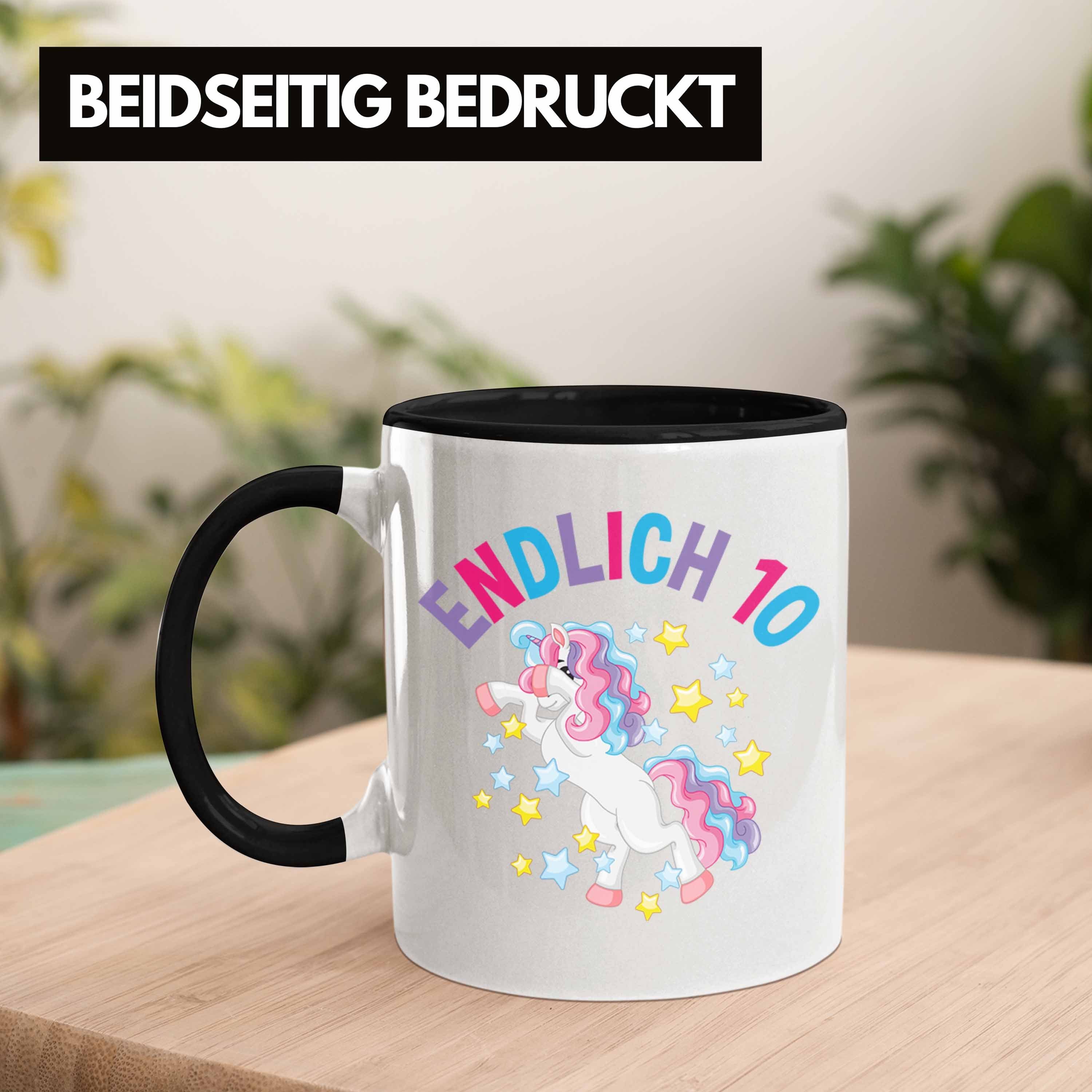 10 Pferde Schwarz Jahre 10. - Tasse Geburtstag Alt Geschenk Tasse Mädchen Idee Einhorn Trendation Geburtstagsgeschenk Tochter Trendation