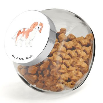 Mr. & Mrs. Panda Vorratsglas XL 2000ml Cavalier King Charles Spaniel Moment - Weiß - Geschenk, Lec, Premium Glas, (1-tlg), Lebensmittelecht