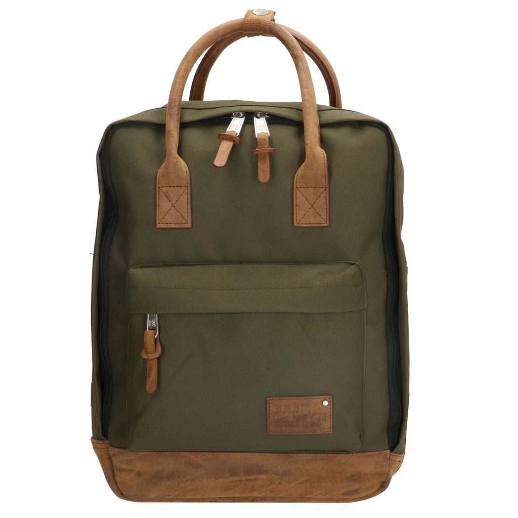 Enrico Benetti Freizeitrucksack Cityrucksack leicht für Damen und Herren (klein, mit Laptopfach), mit Lederimitat Applikationen, in tollen Farben