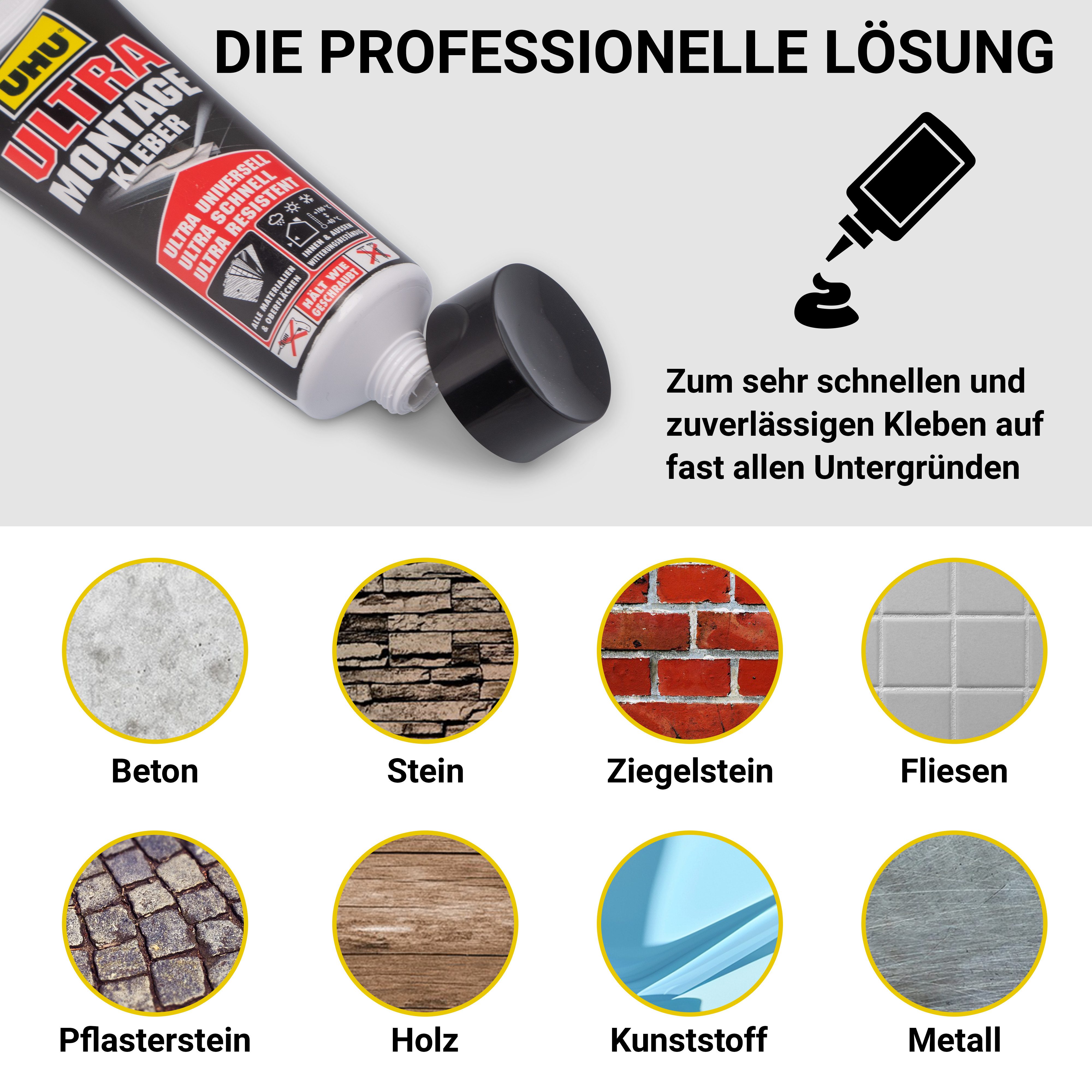 FinoPet Sichtschutzbefestigung FinoPet Klebehaken und Montagekleber und Kabelbinder, Katzennetz, (Katzennetz Befestigung, 25-tlg., Klebehaken und UHU Ultra Marken-Montagekleber und Kabelbinder), Befestigung Katzennetz für Balkon ohne bohren