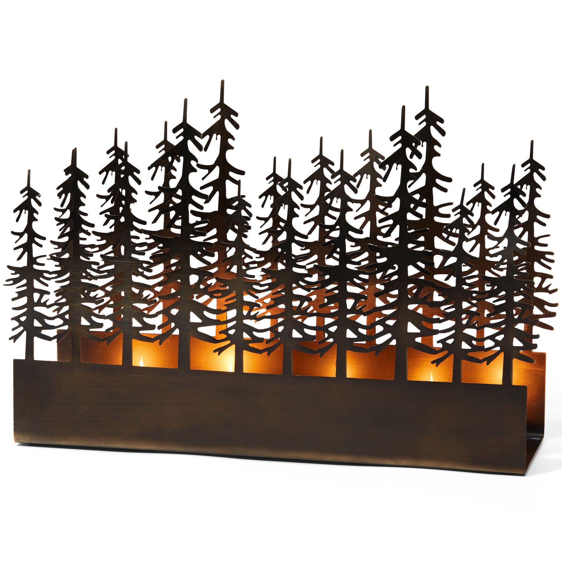 PHILIPPI Teelichthalter Bosque Teelichthalter mit Tannen Länge 29 cm