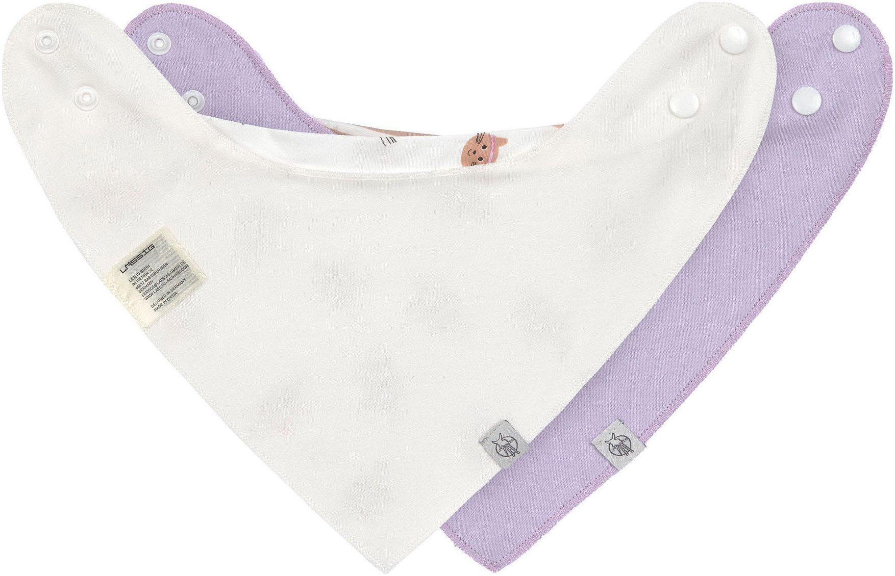 LÄSSIG Dreieckstuch Tiny Team Cat, (Set, 2-St), für Babys