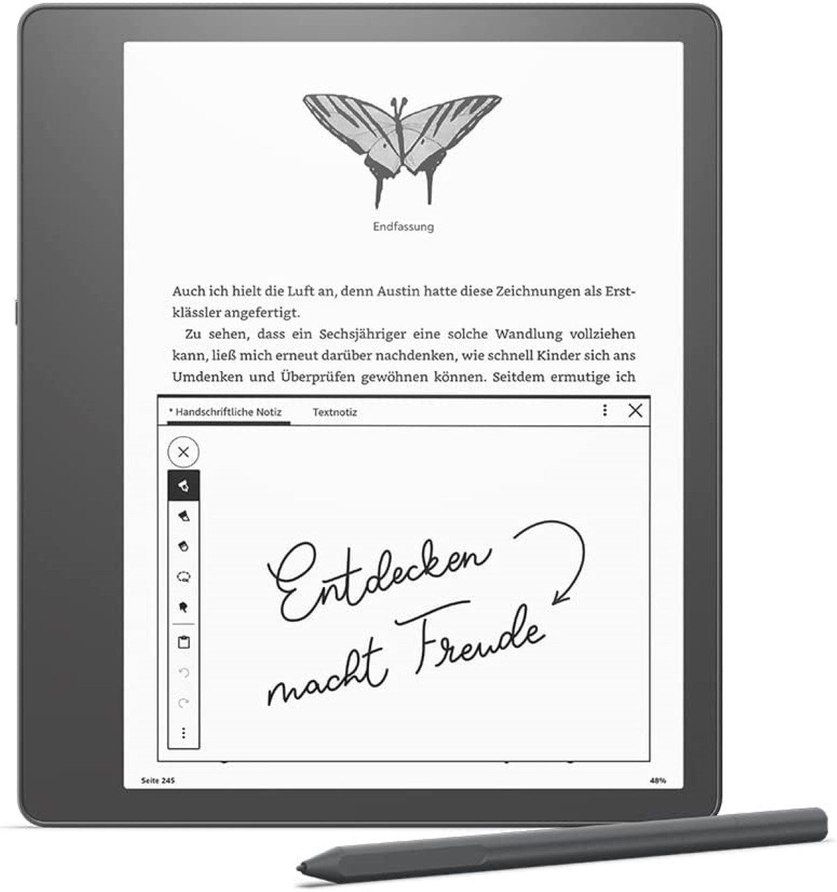 Amazon Kindle Scribe Premium-Eingabestift Lesen, Schreiben, Zeichnen E-Book (10.2", 16 GB, Kindle OS, nicht zutreffend)