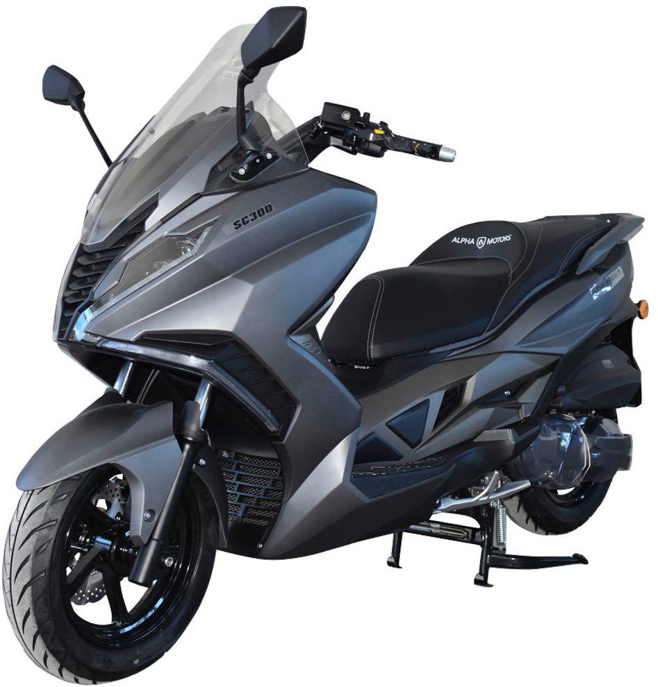 Topcase 5, Sport km/h, 125 Motors Alpha ccm, 300, Cruiser grau, Euro inkl. 125 Motorroller