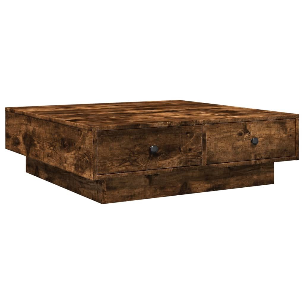 furnicato Couchtisch Räuchereiche 90x90x28 cm Holzwerkstoff günstig online kaufen