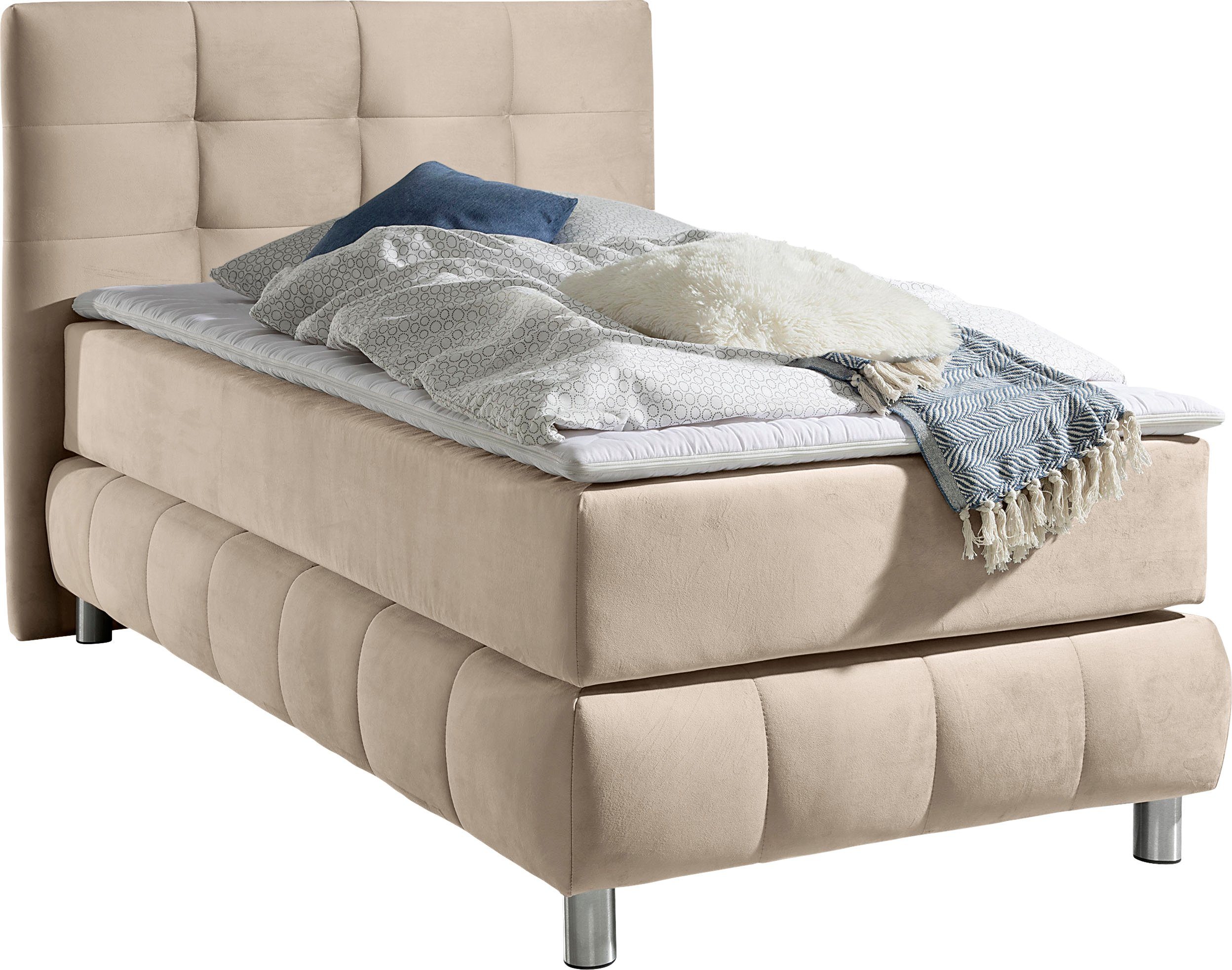 Home affaire Boxspringbett Salo, incl. Topper, 6 Breiten, 2 Härtegrade, TFK auch in Härtegrad 4