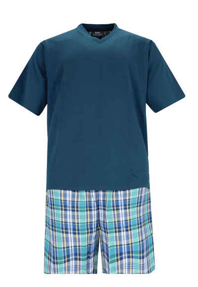 Hajo Schlafanzug Herren Shorty Pyjama (2 tlg) Bügelfrei Atmungsaktiv