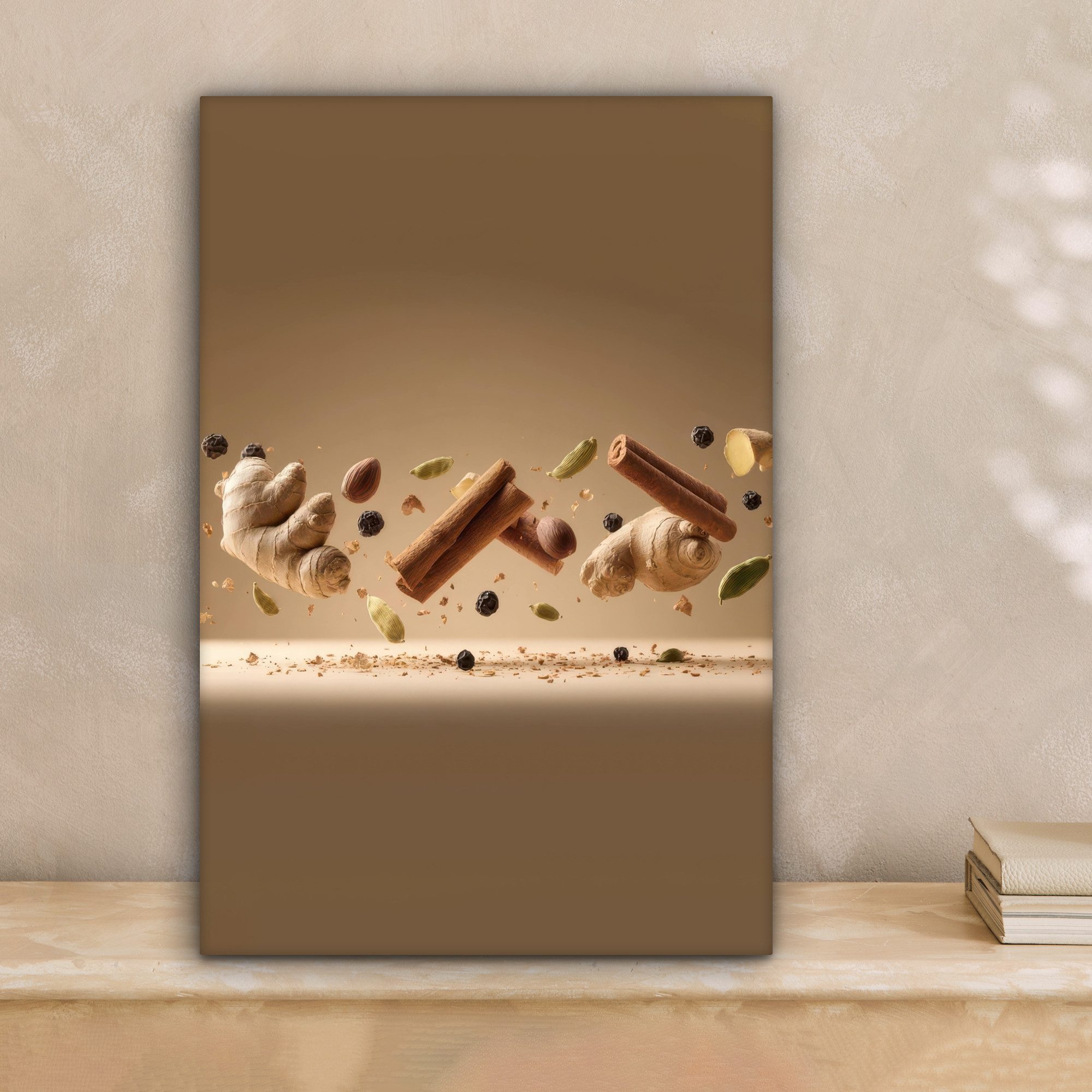 OneMillionCanvasses® Leinwandbild Gewürze - Dynamisch schwebend günstig online kaufen
