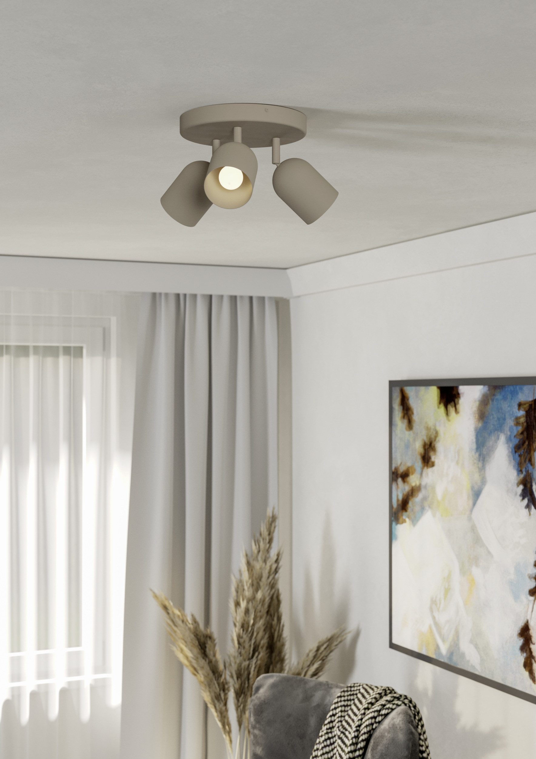 EGLO Deckenleuchte TILSTON Spotlampe - Stahl - E14 - 3X40W - IP20, ohne Leu günstig online kaufen