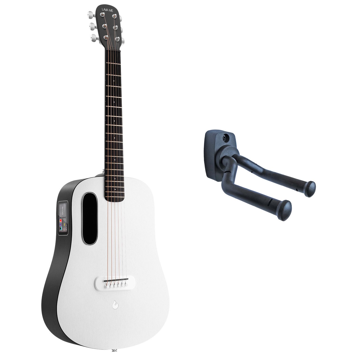 Westerngitarre Lava Music Gitarre ME Play 36 Zoll Nightfall mit Wandhalterung