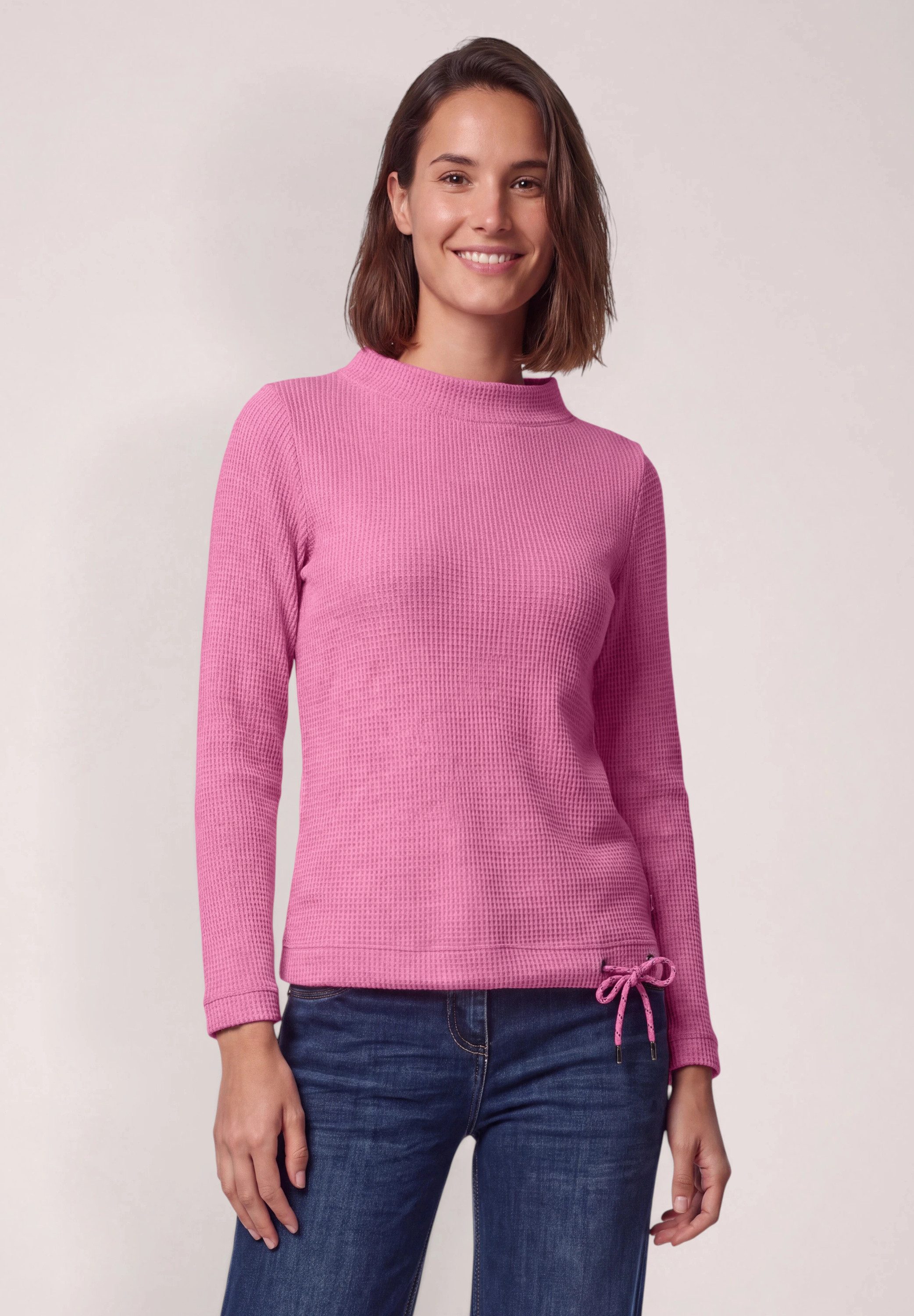 CECIL Langarmshirt aus softem Materialmix