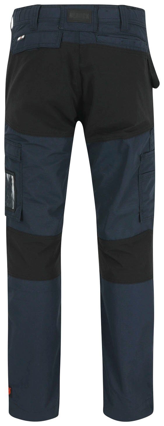 Herock Arbeitshose Hector Hoses Multi-Pocket, Knopf, 4-Wege-Stretch, verstärkte Knietaschen verdeckter marine