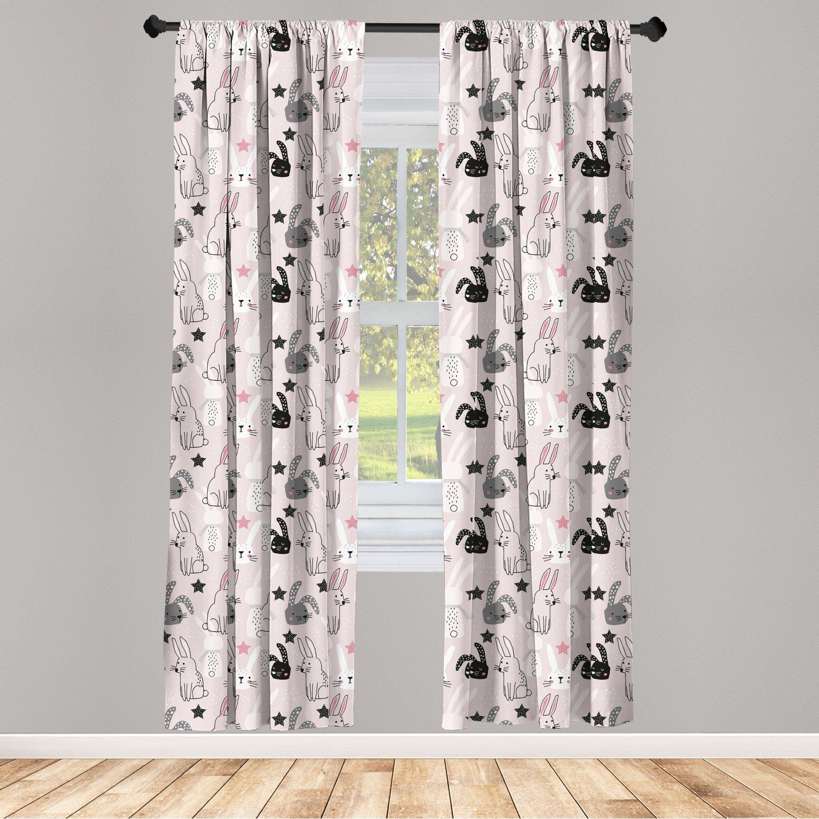 Gardine »Fensterbehandlungen 2 Panel Set für Wohnzimmer ...