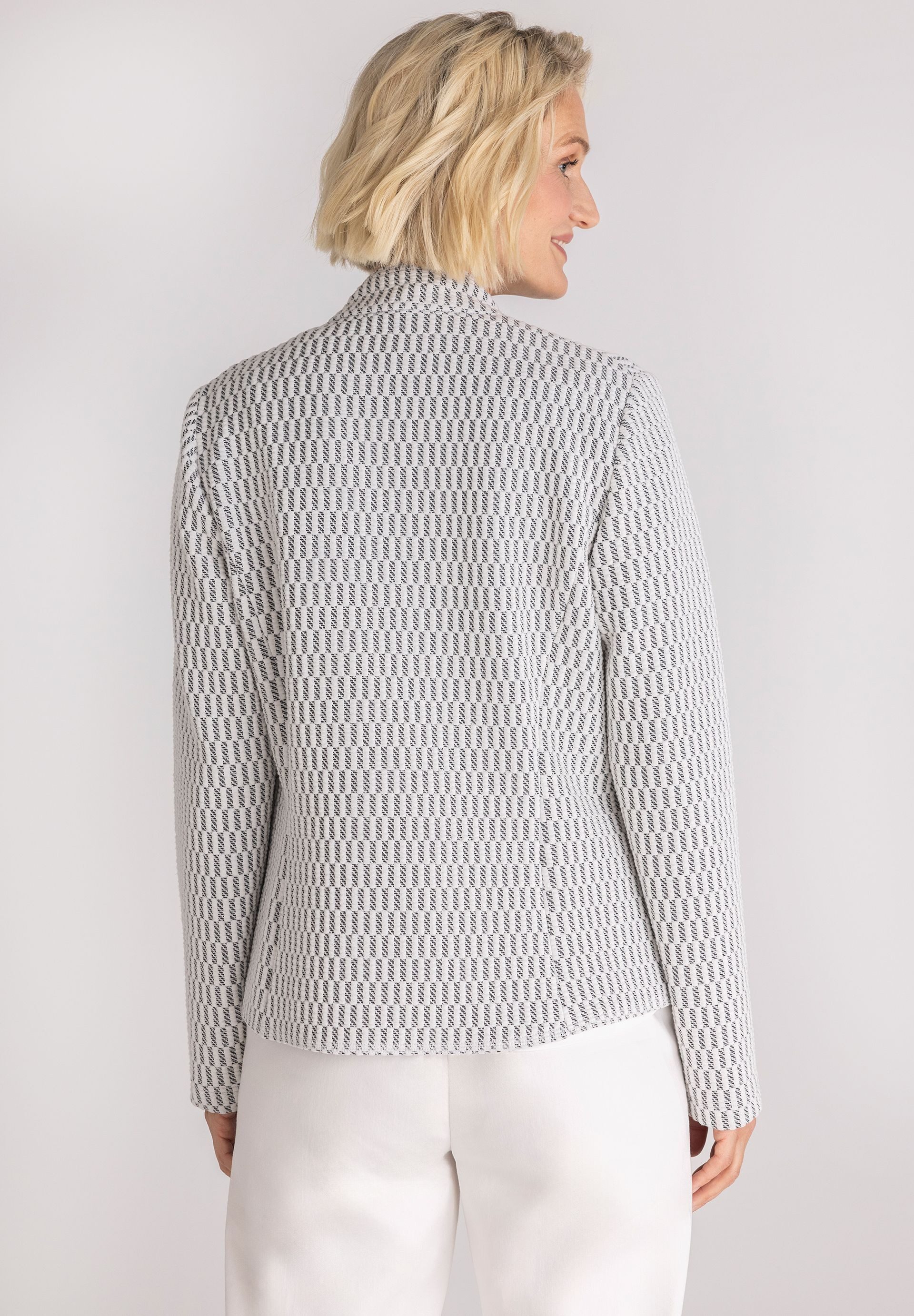 FRANK WALDER Kurzblazer mit Stehkragen-Detail