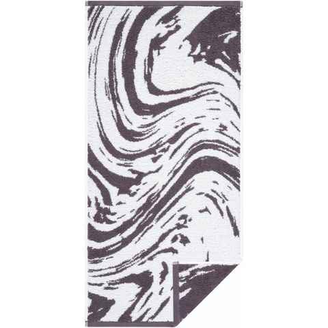 Egeria Handtuch Marble, Walkfrottee (1-St), graphisches Muster, 100% Baumwolle