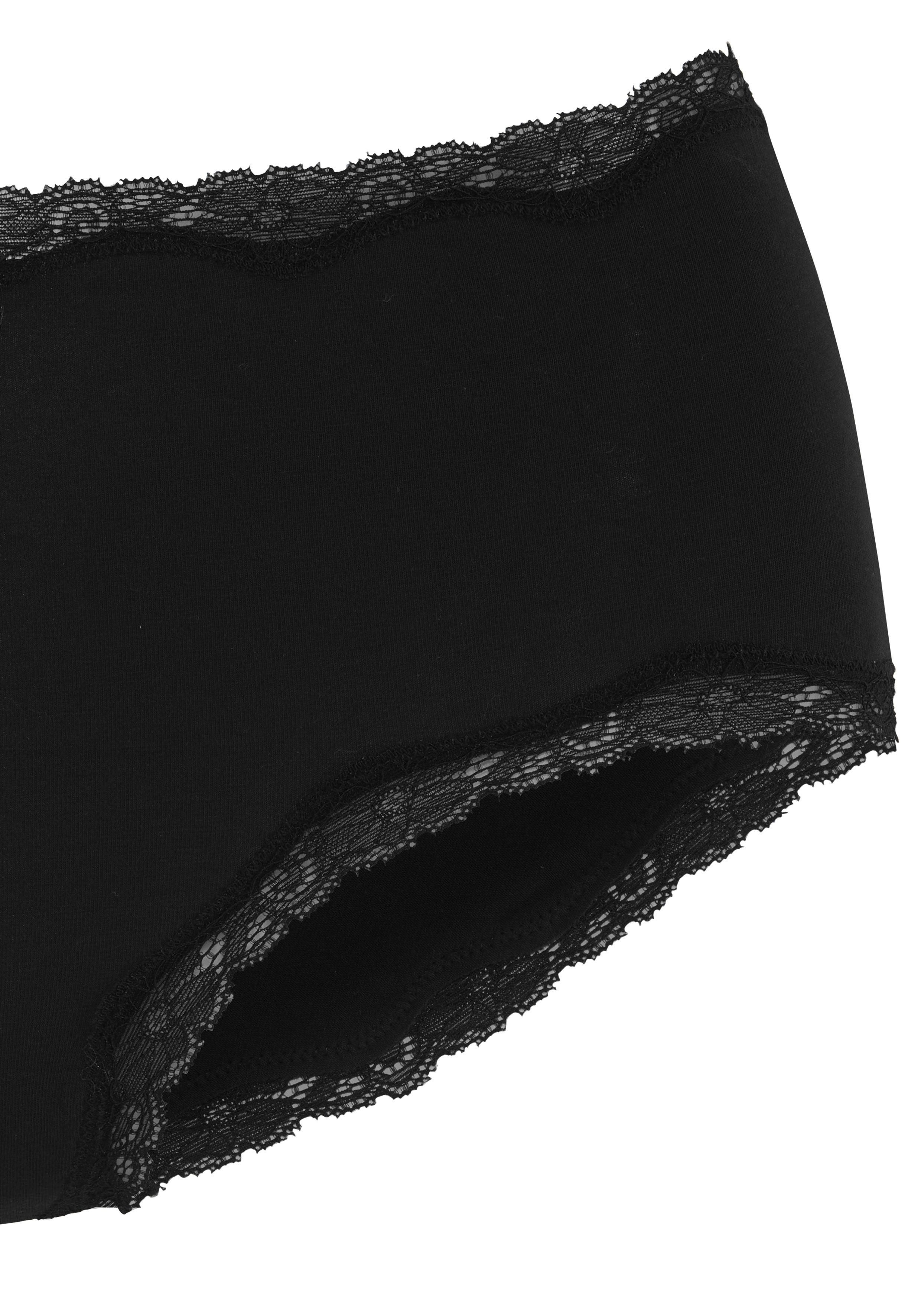 Vivance by Lascana Taillenslip (5er-Pack) aus elastischer Baumwolle, mit Spitzenabschluss – Bild 5 von 5