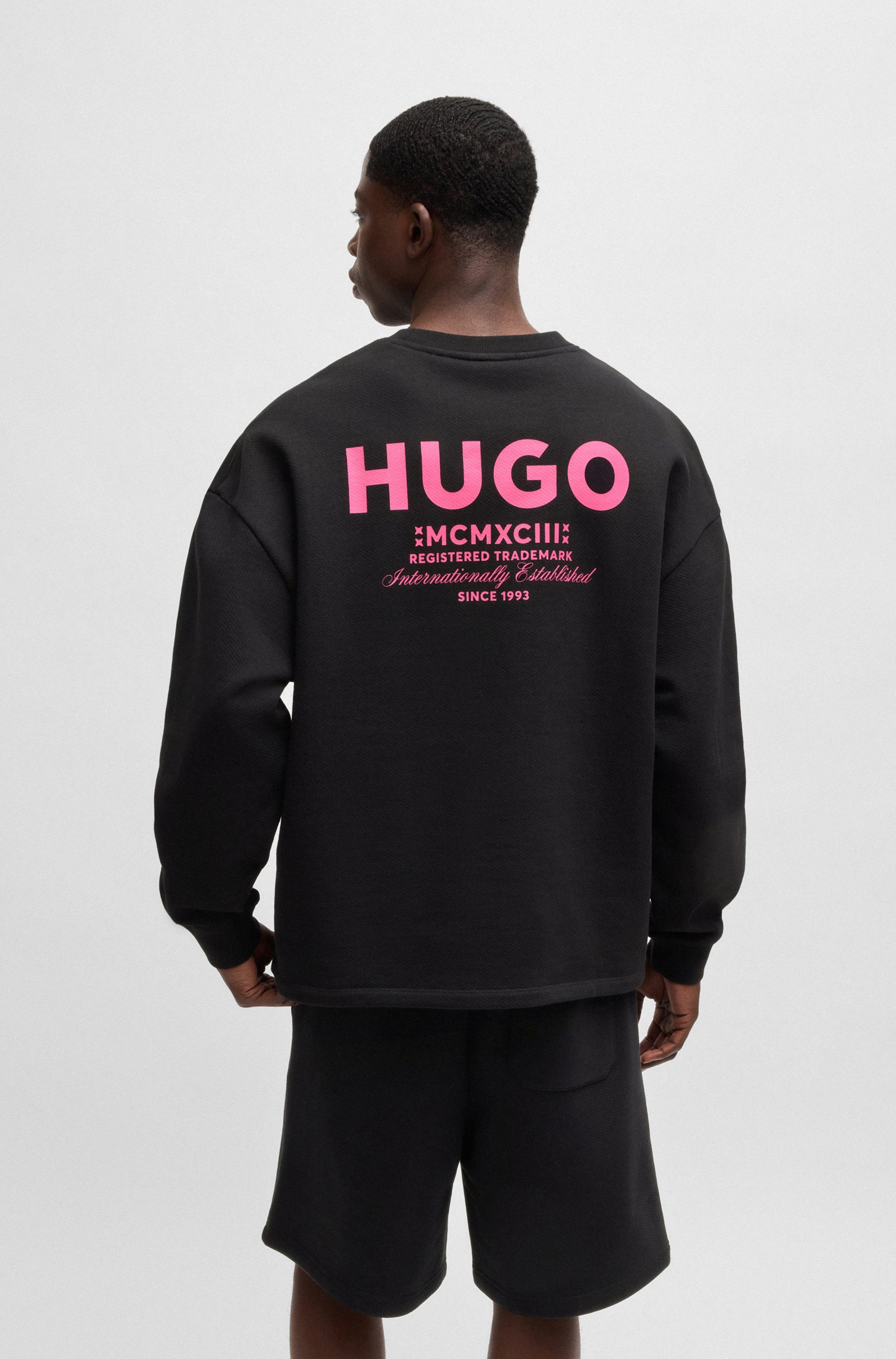 HUGO Blue Sweatshirt Naviu mit Rückendruck günstig online kaufen