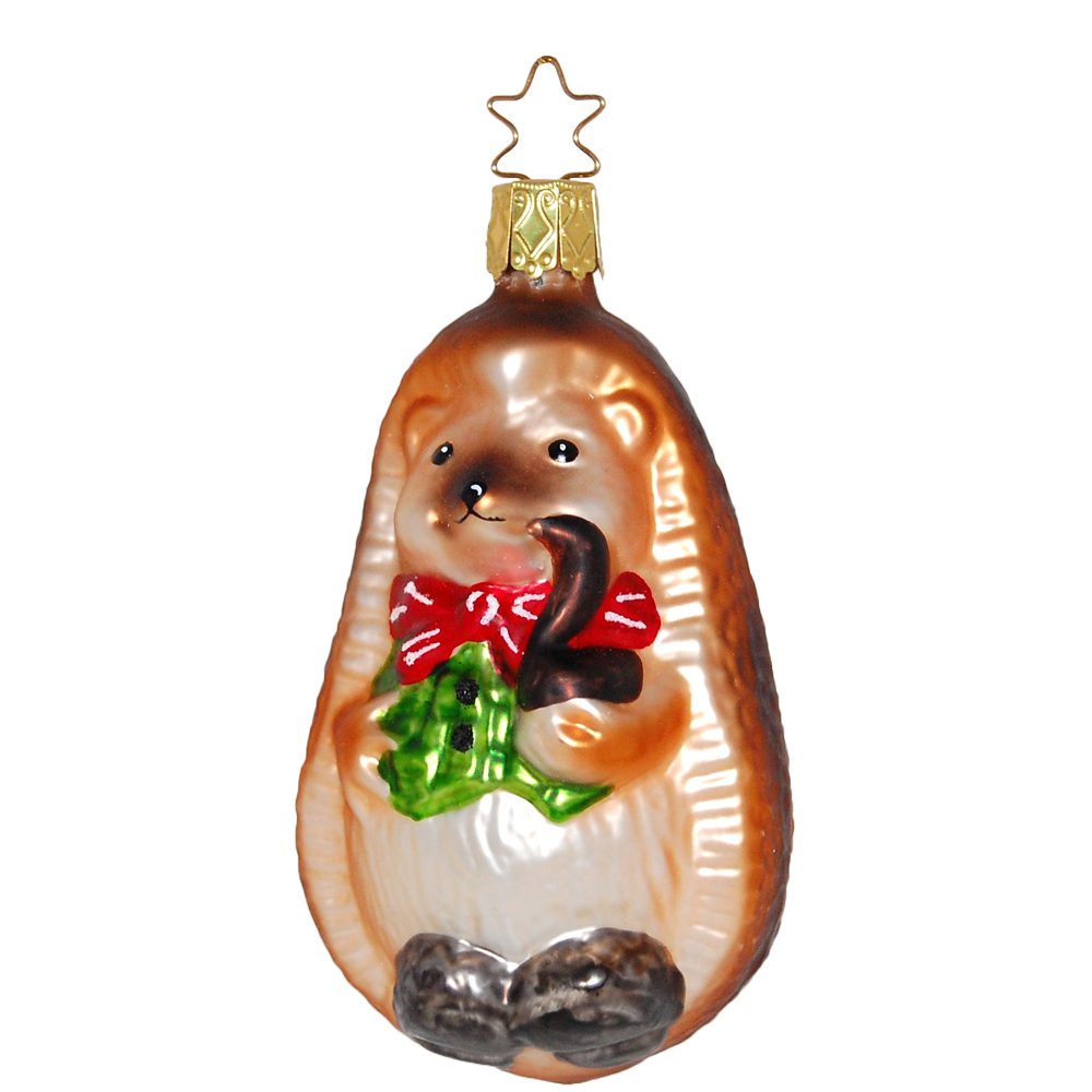 handbemalt (1-tlg), Igel mundgeblasen, Märchenfigur und der INGE-GLAS® Igel Der Christbaumschmuck Hase der