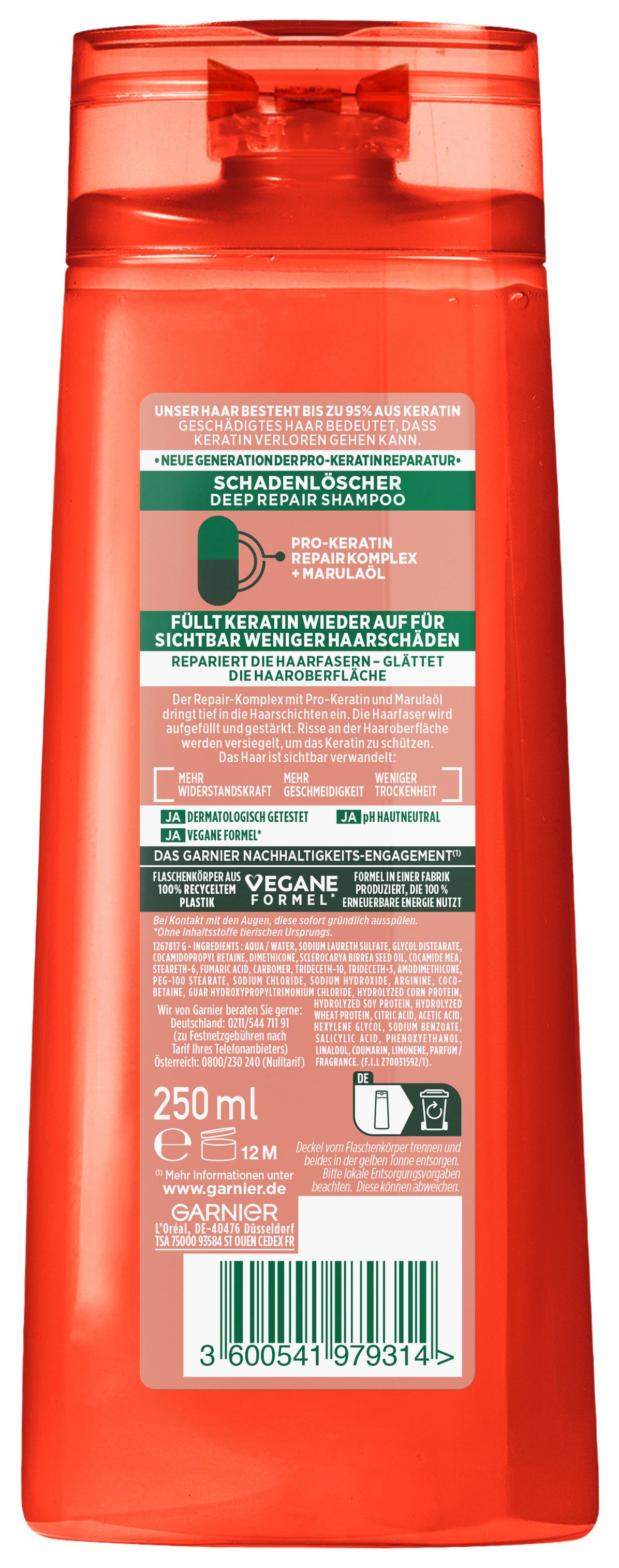 GARNIER Haarshampoo Garnier Fructis Schadenlöscher Shampoo, Set, 6-tlg., Repariert Haarschäden