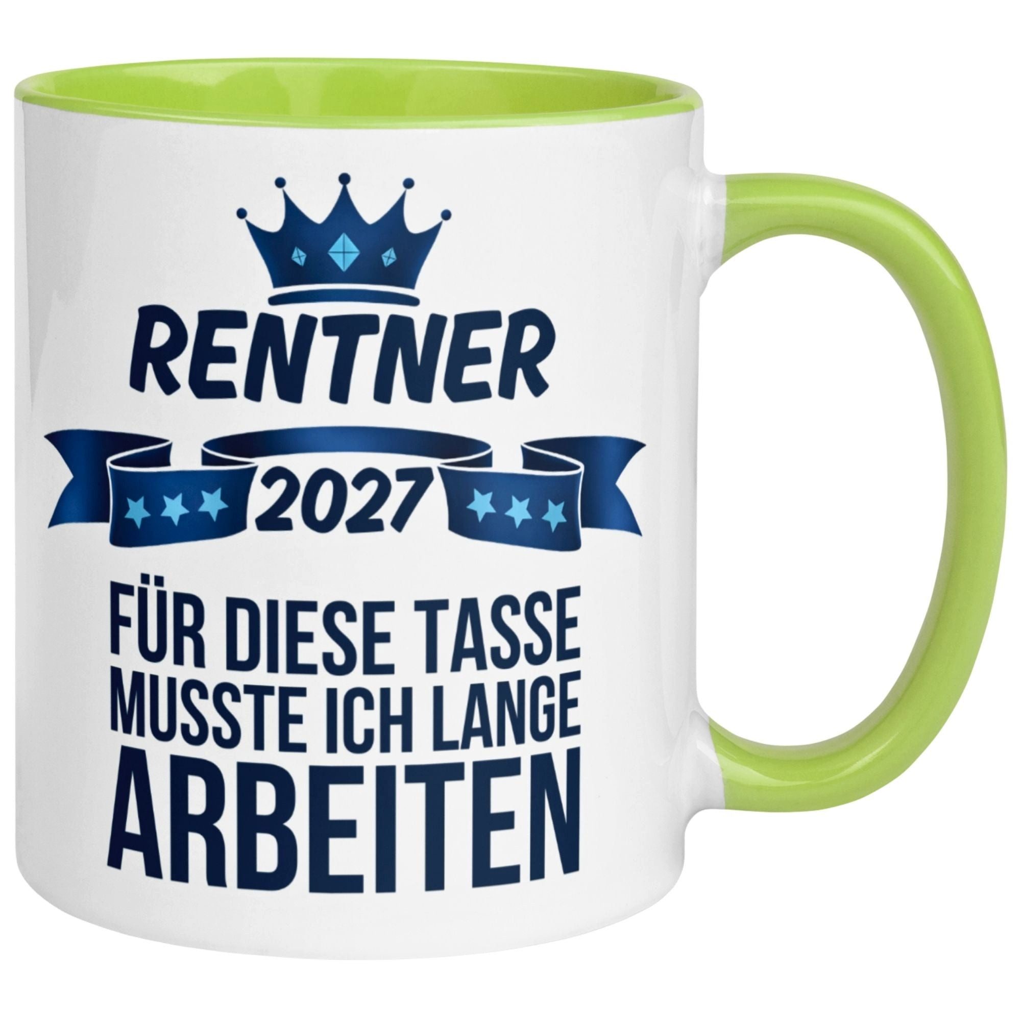 Momentals Tasse Rentner 2027 – Für die Tasse musste ich lange arbeiten – Rente Mann, Gratis Versand · Links-&Rechtshänder · Spülmaschinenfest