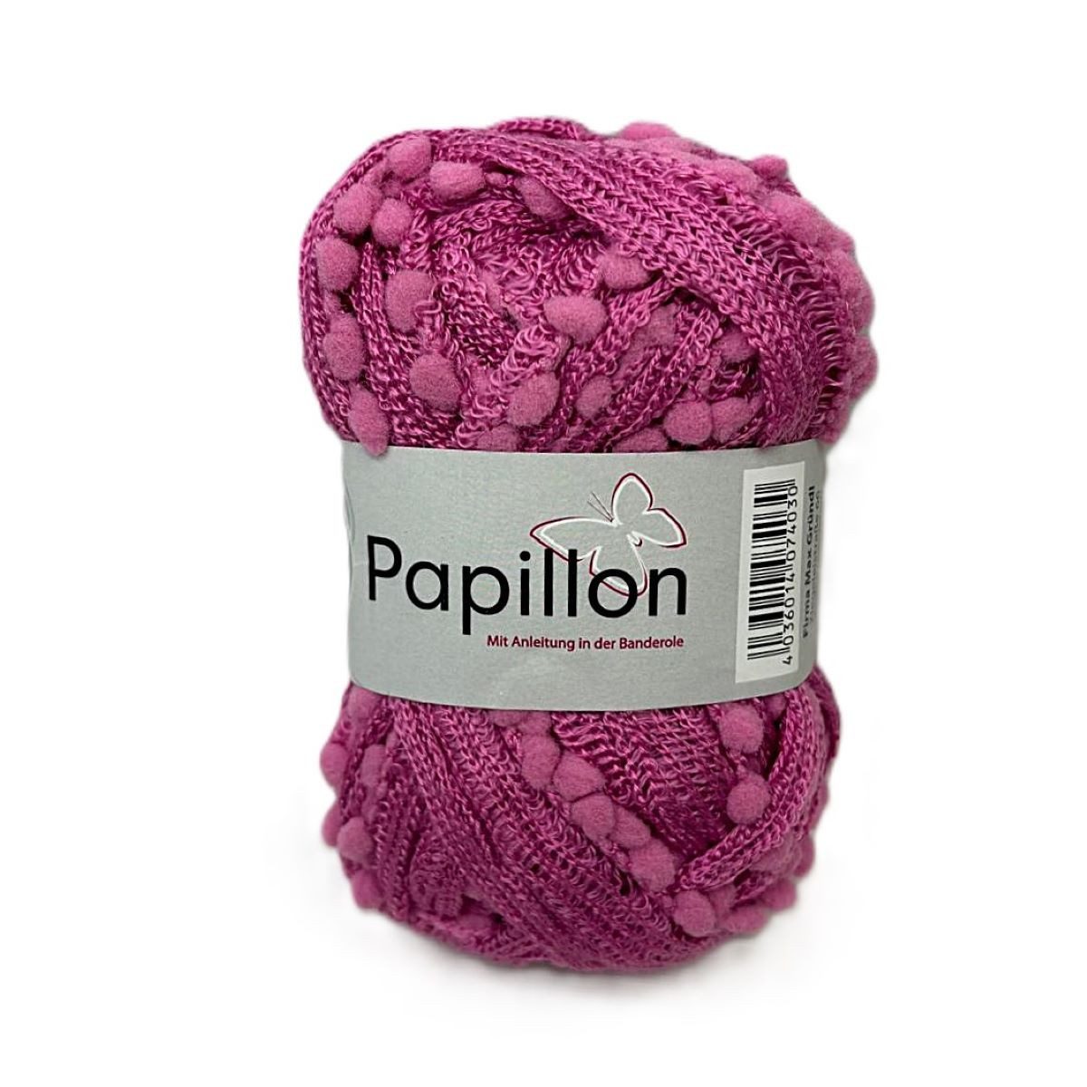 Gründl Häkelwolle Papillon Uni 50g Knäuel Rüschengarn Häkelwolle, 12 m (Knäuel, 1), 8 Farben
