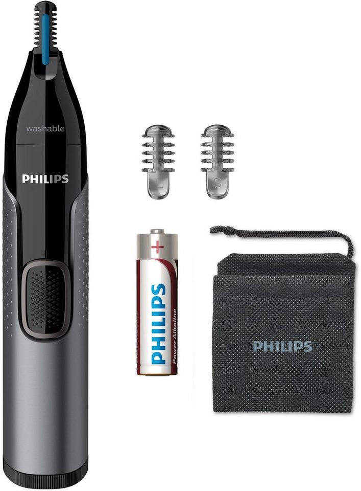 Philips Nasen- und Ohrhaartrimmer NT3650/16, ultimativer Komfort ohne  Ziepen, Haare in der Nase und den Ohren sowie Augenbrauen präzise trimmen