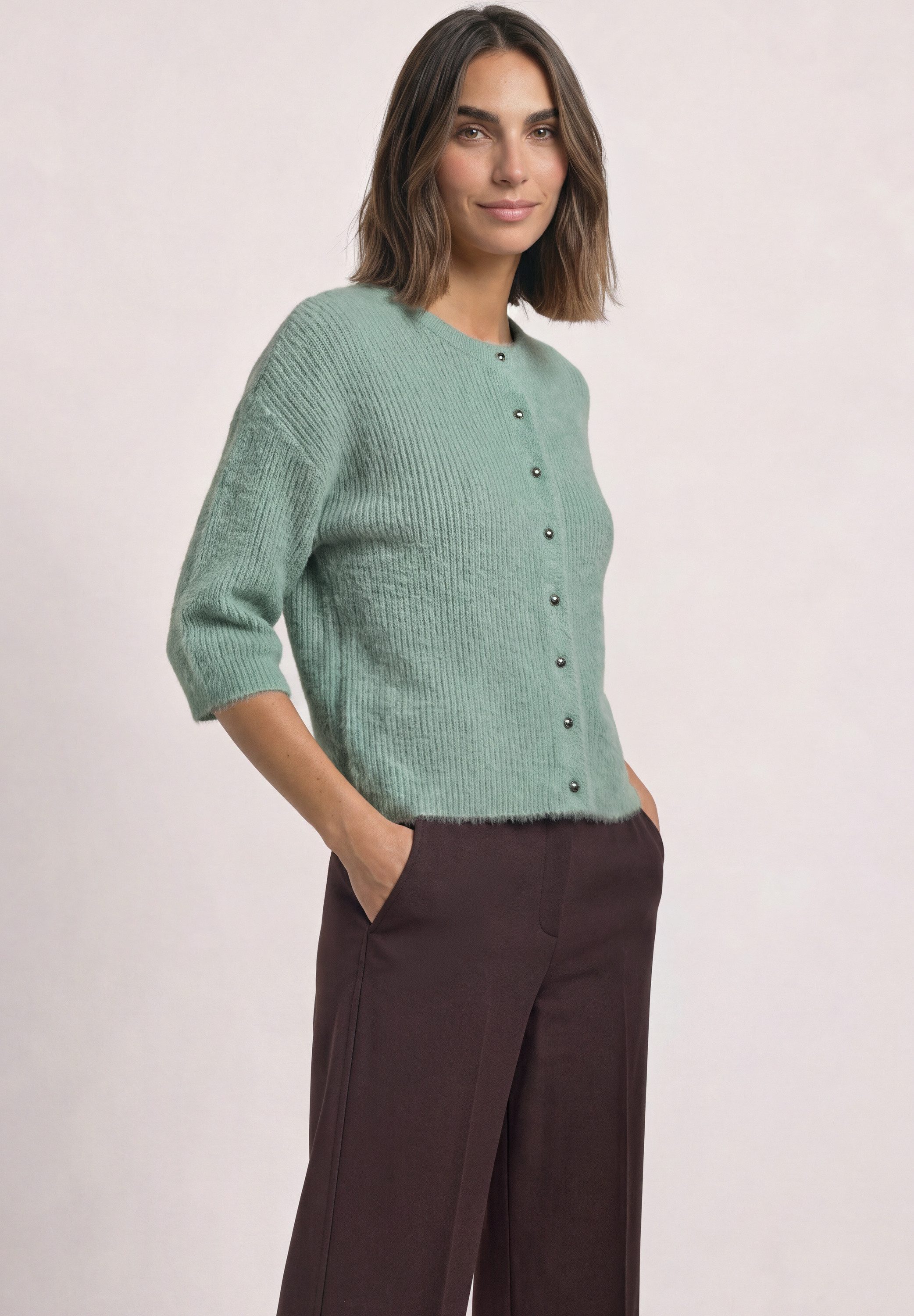 STREET ONE Cardigan mit Rundhalsausschnitt