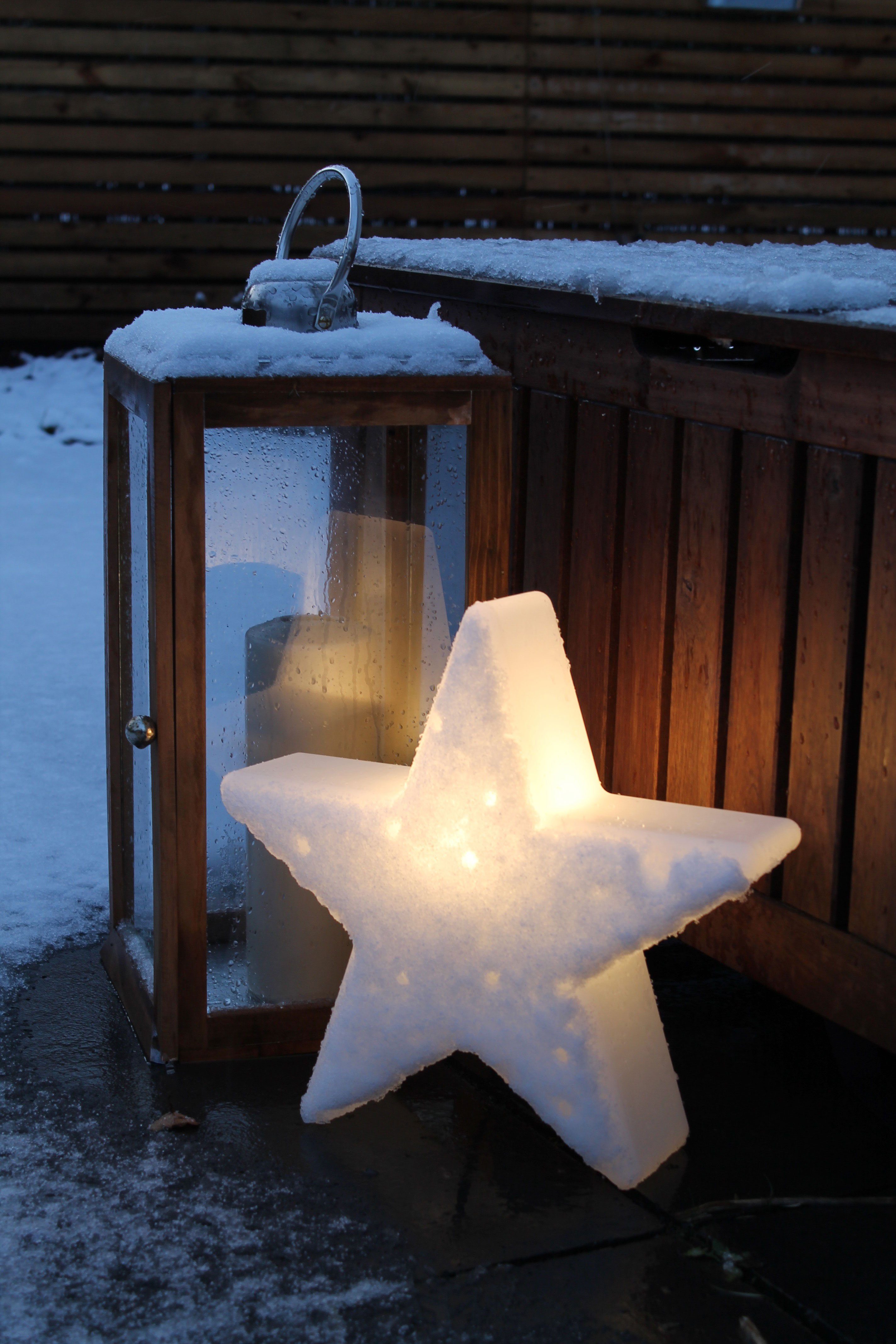 40 wechselbar, seasons LED weiß und Stern cm Outdoor 8 LED LED Shining Star, für WW, White design In-