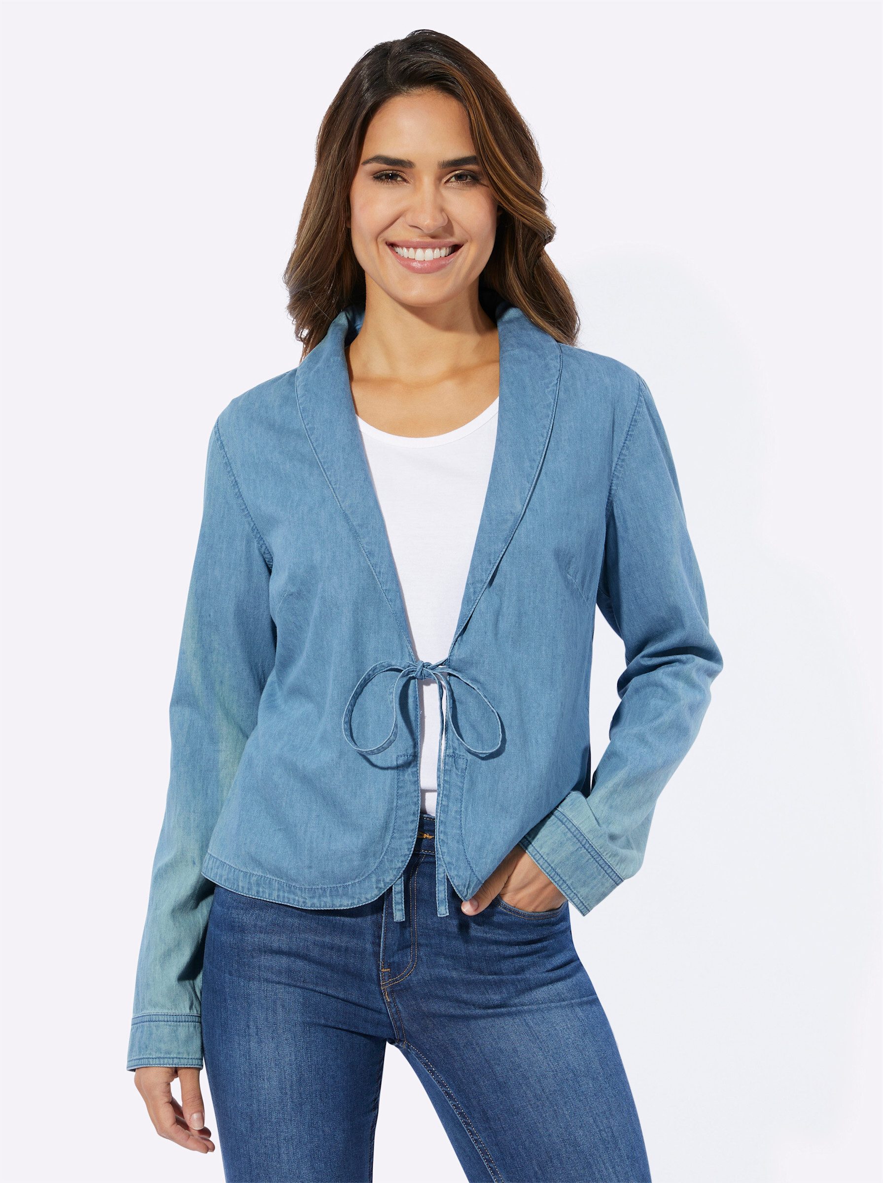 Blusenblazer Jeansblazer