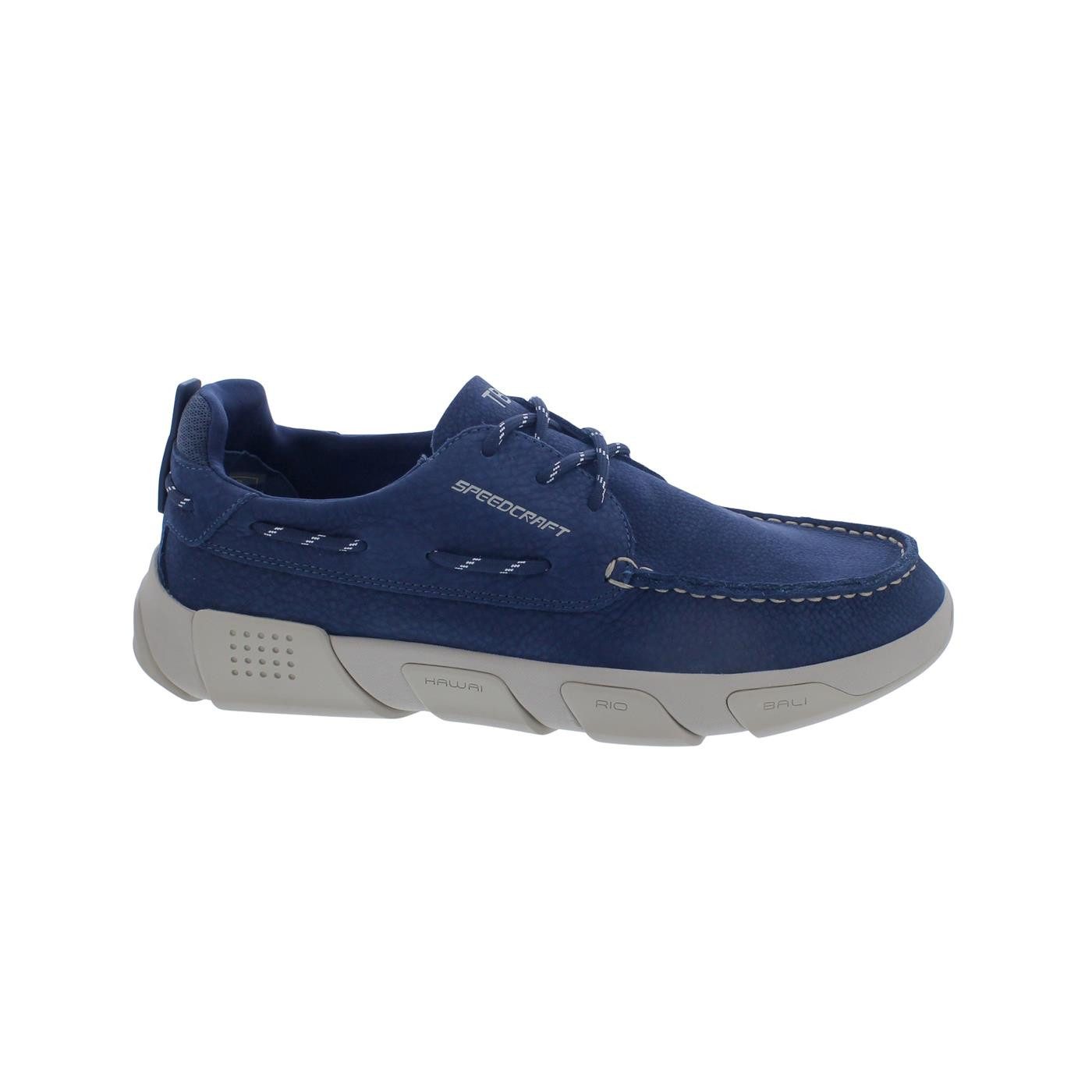 tbs TBS Jazzsea Segelschuh, Nubukleder, Rundumschnürung, Marine D8032 Bootsschuh