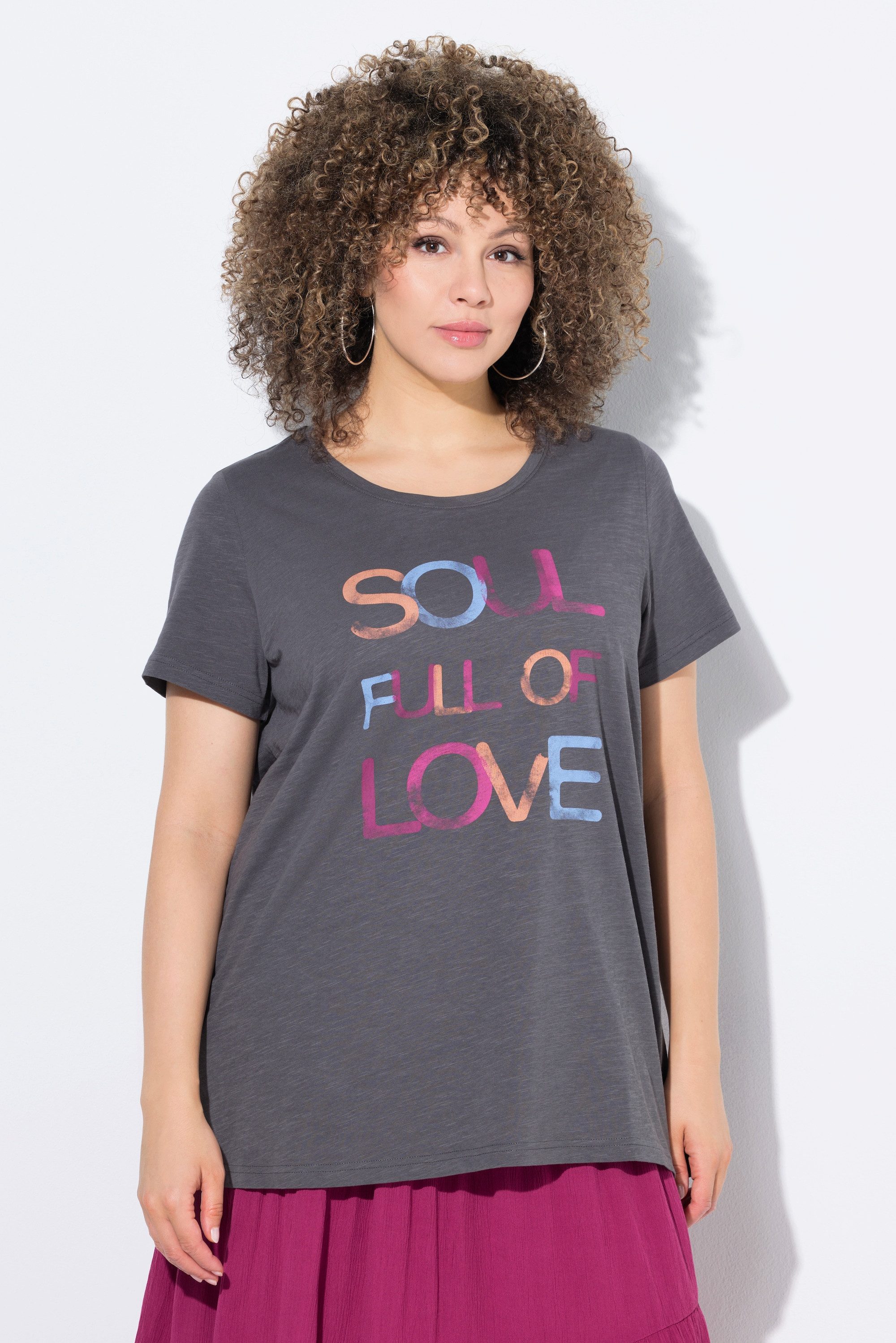 Ulla Popken T-Shirt T-Shirt Schriftmotiv Classic günstig online kaufen