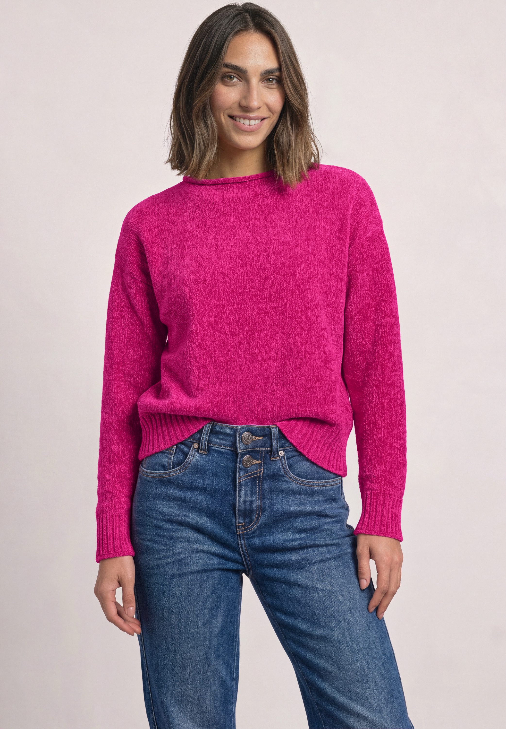 STREET ONE Strickpullover in Unifarbe