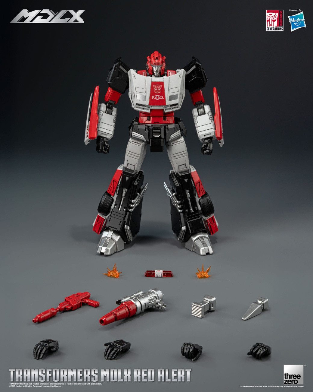 ThreeZero Actionfigur Transformers MDLX Actionfigur Red Alert 15 cm