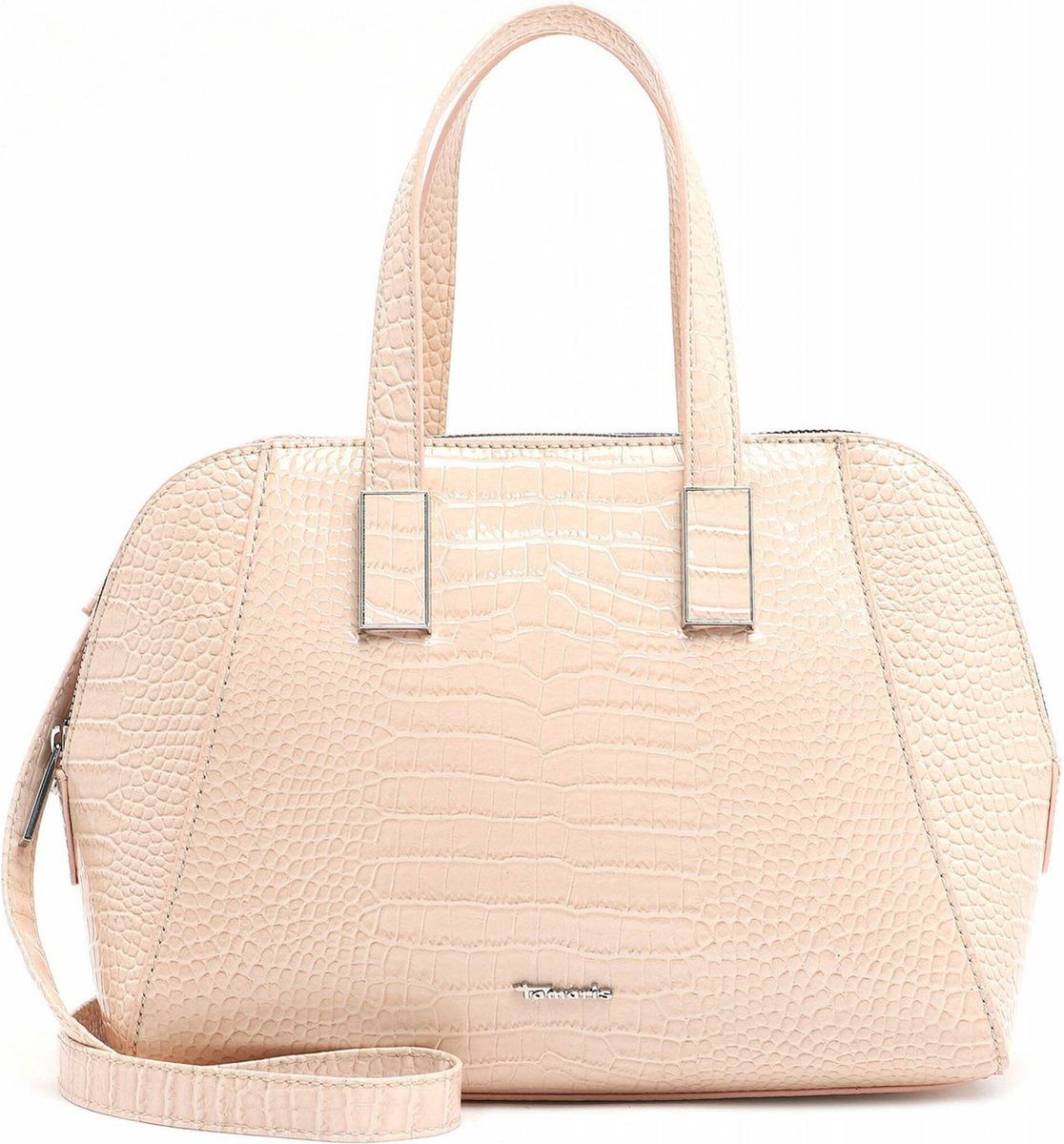Tamaris Bowlingtasche Clara-Sophie Bowling Bag - Rose, abnehmbarer und verstellbarer Schulterriemen, Reißverschluss, Innenfac